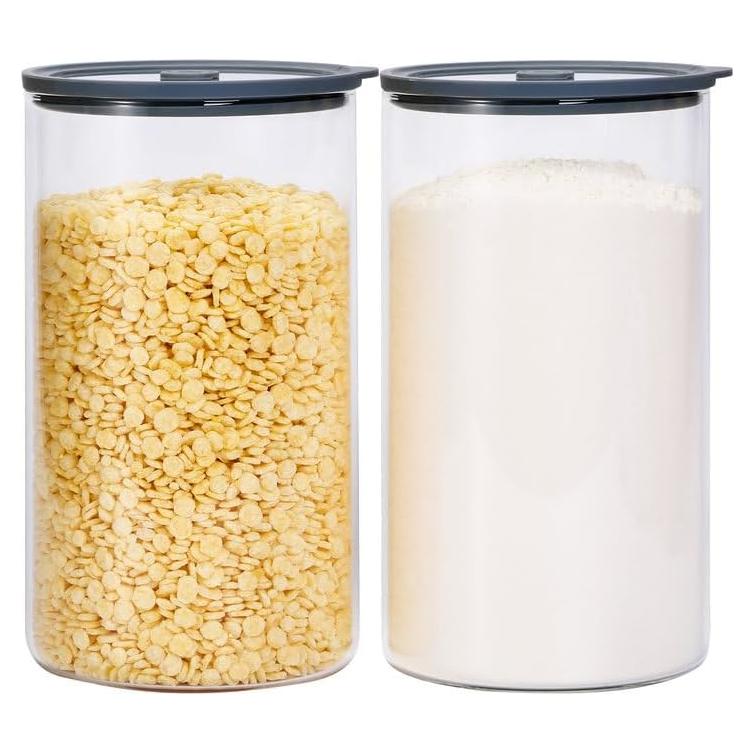 Tarros de Almacenamiento de Vidrio 2x1 Galón con Tapas Herméticas