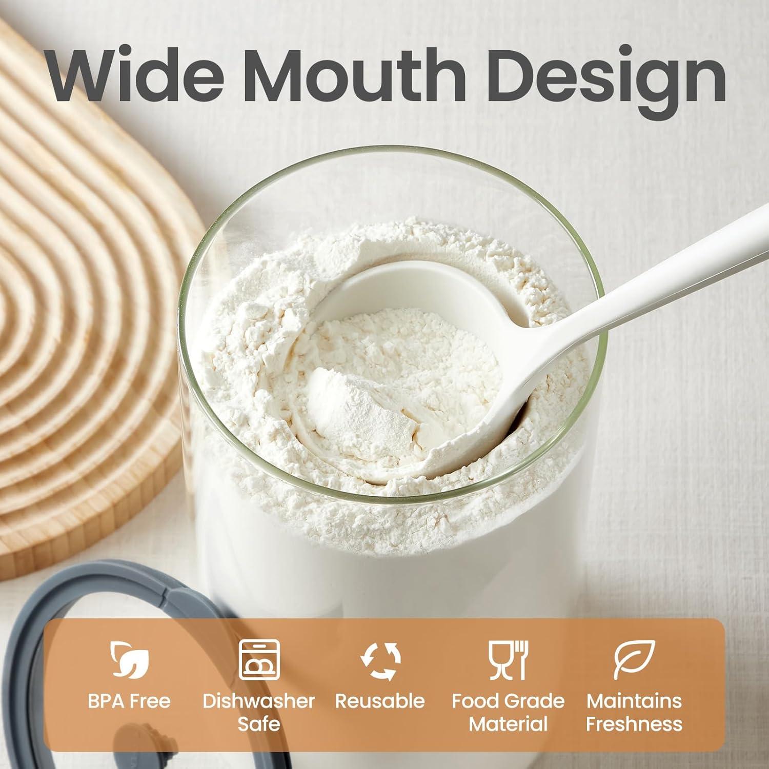 Tarros de Almacenamiento de Vidrio 2x1 Galón con Tapas Herméticas