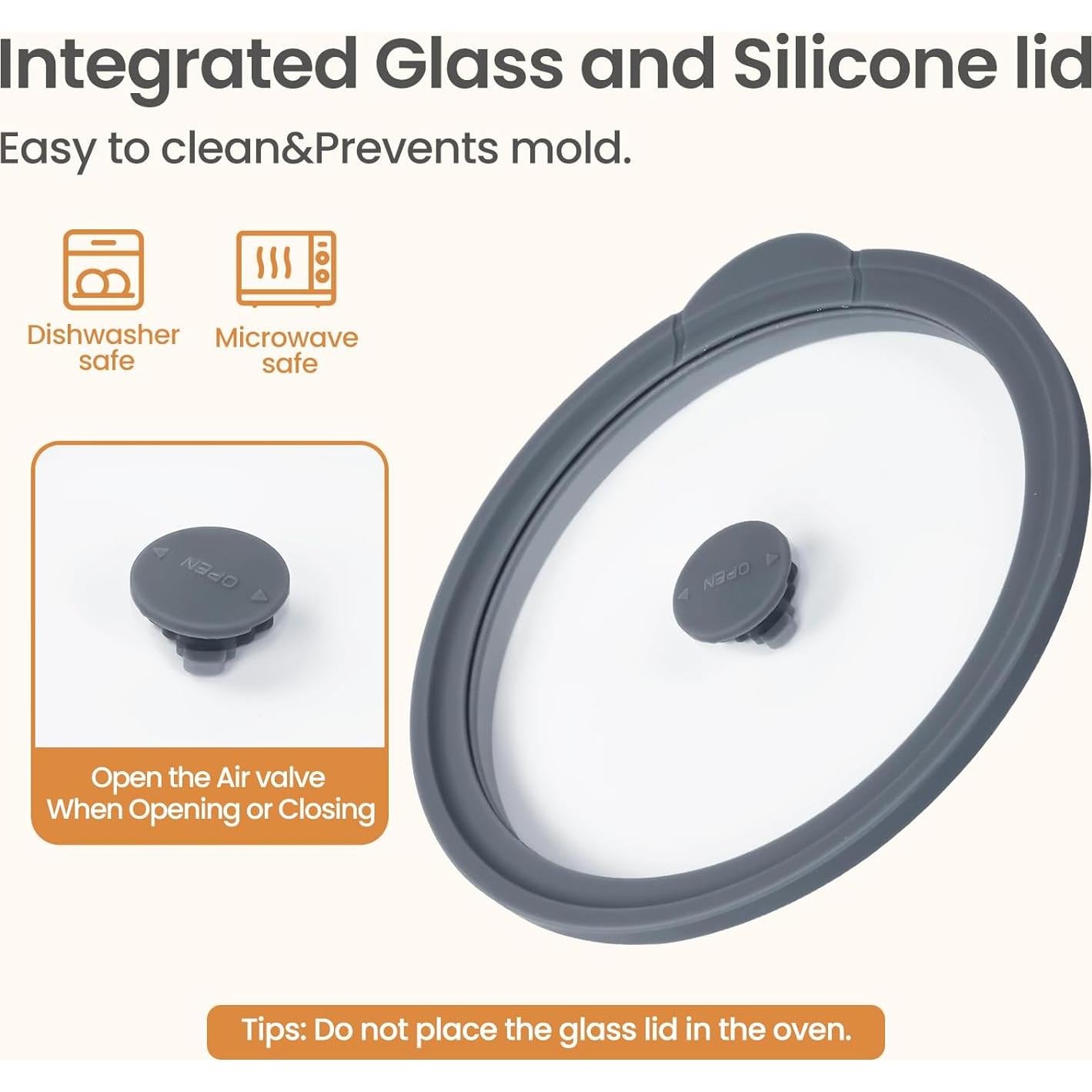 Tarros de Almacenamiento de Vidrio 2x1 Galón con Tapas Herméticas