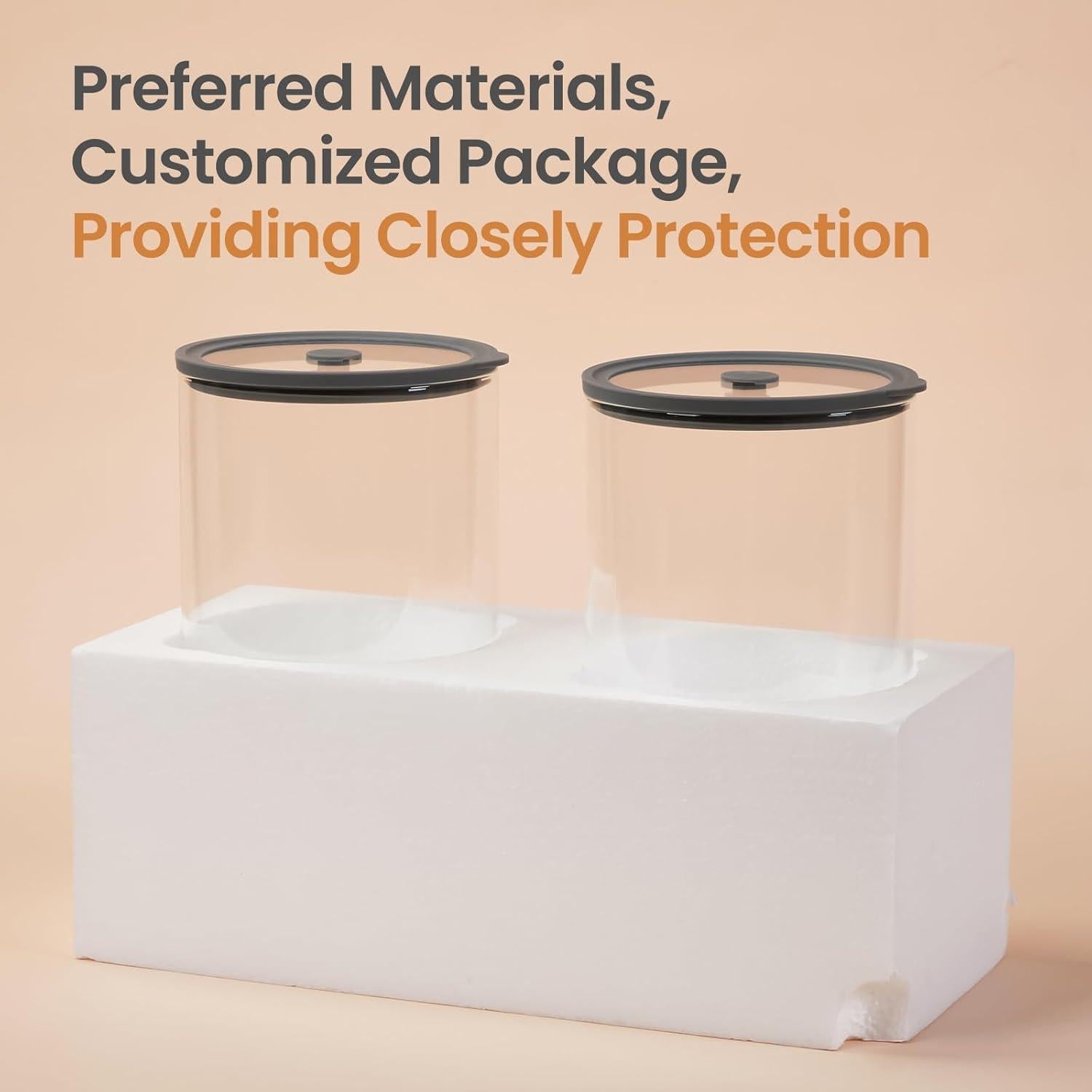 Tarros de Almacenamiento de Vidrio 2x1 Galón con Tapas Herméticas