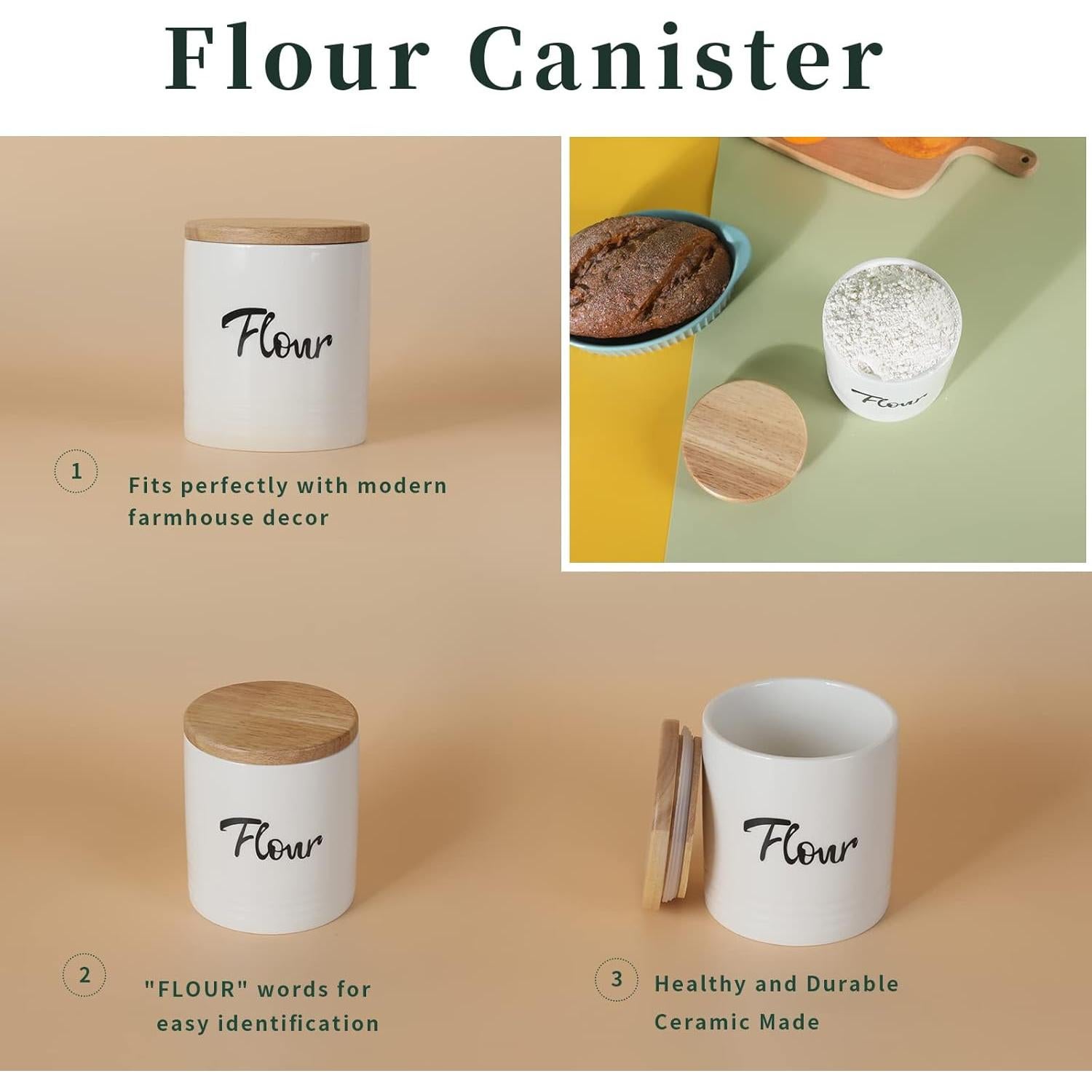 Contenedor de Almacenamiento de Comida LEETOYI Porcelana Blanco 11.4 cm