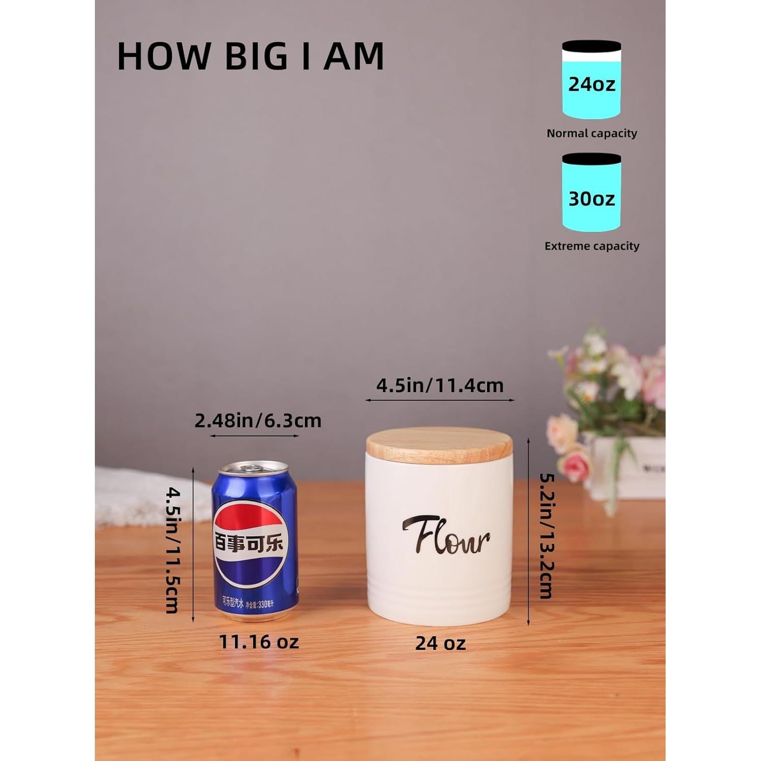 Contenedor de Almacenamiento de Comida LEETOYI Porcelana Blanco 11.4 cm