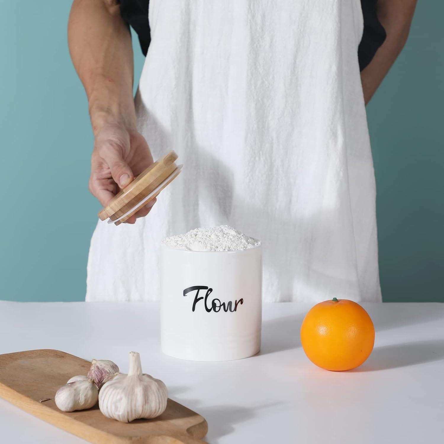 Contenedor de Almacenamiento de Comida LEETOYI Porcelana Blanco 11.4 cm