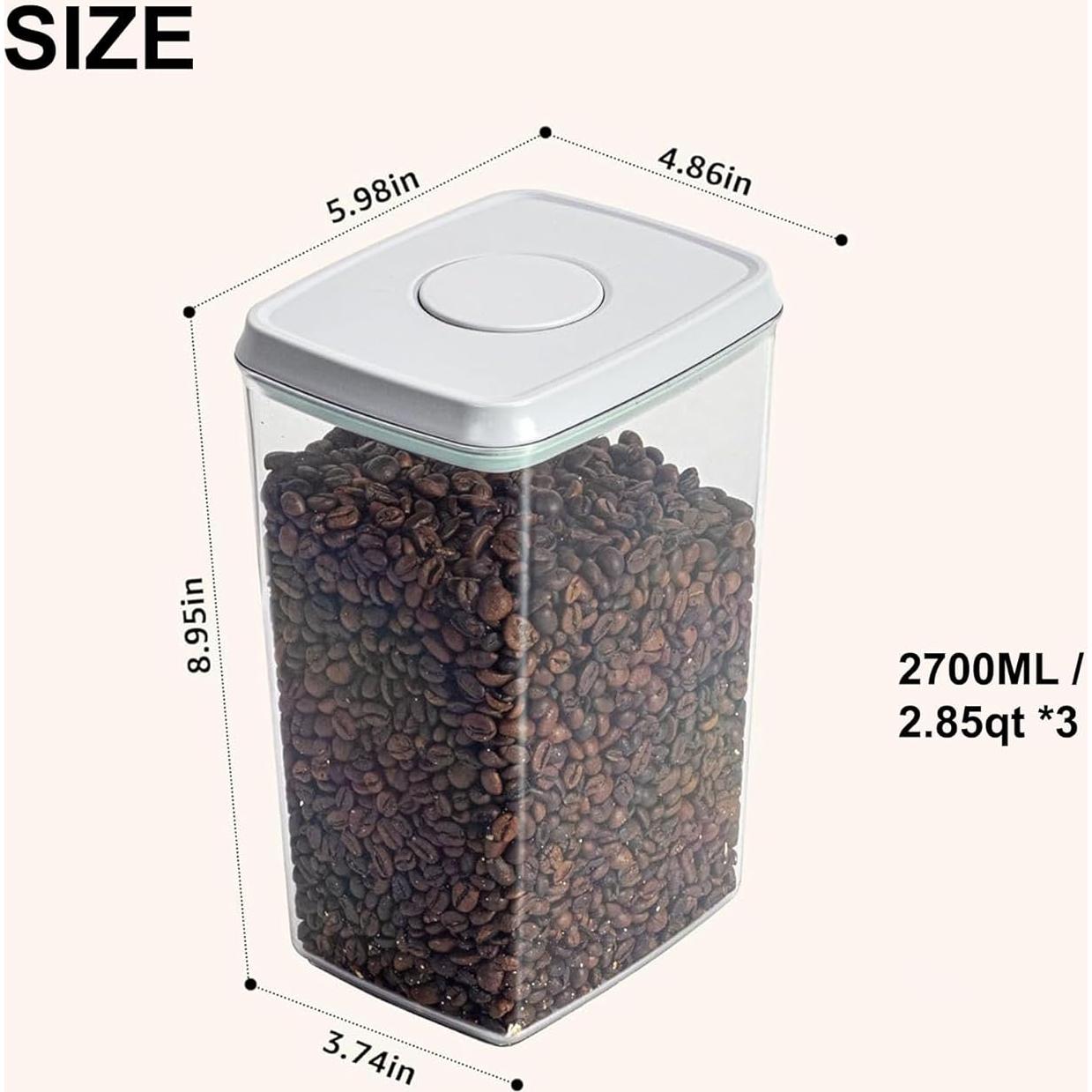 Contenedores Herméticos de Alimentos Kahyeets 2700ml - 3 Piezas