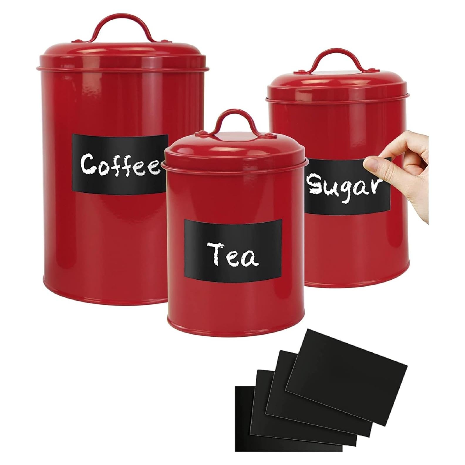 Juego de 3 Tarros de Almacenamiento LF Likefair - Rojo