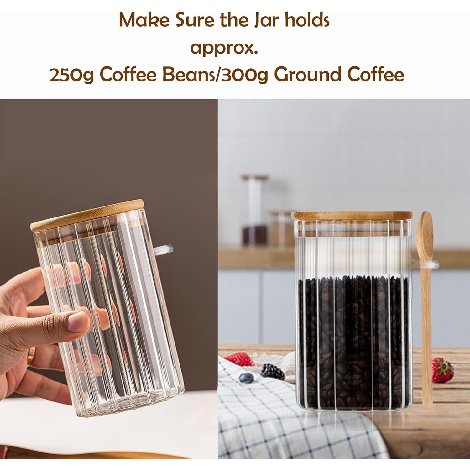 Tarros de Vidrio Herméticos Steviieden 700ml con Cucharas de Bambú - 2 Pack