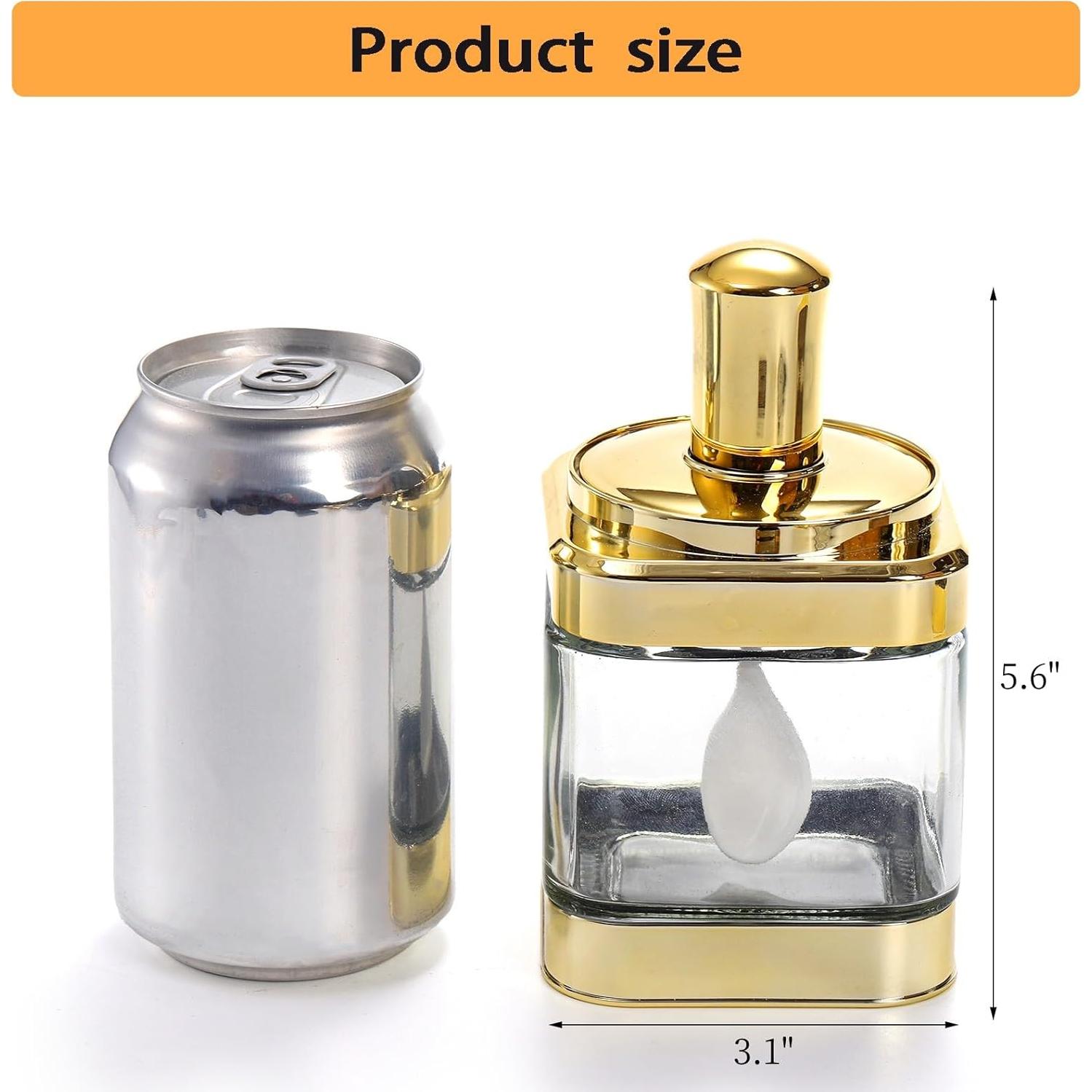 Juego de 2 tarros de condimentos Mezchi dorados 340 ml