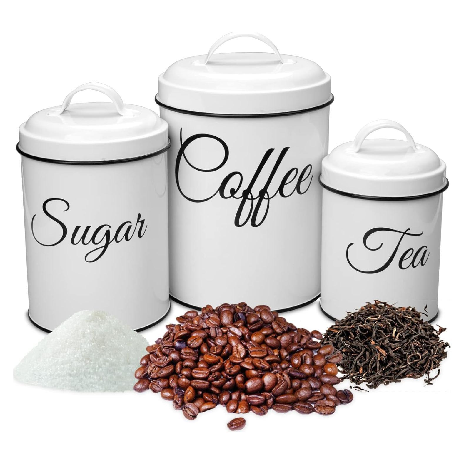 Conjunto de 3 Tarros Herméticos Fashionwu para Cocina Blanca