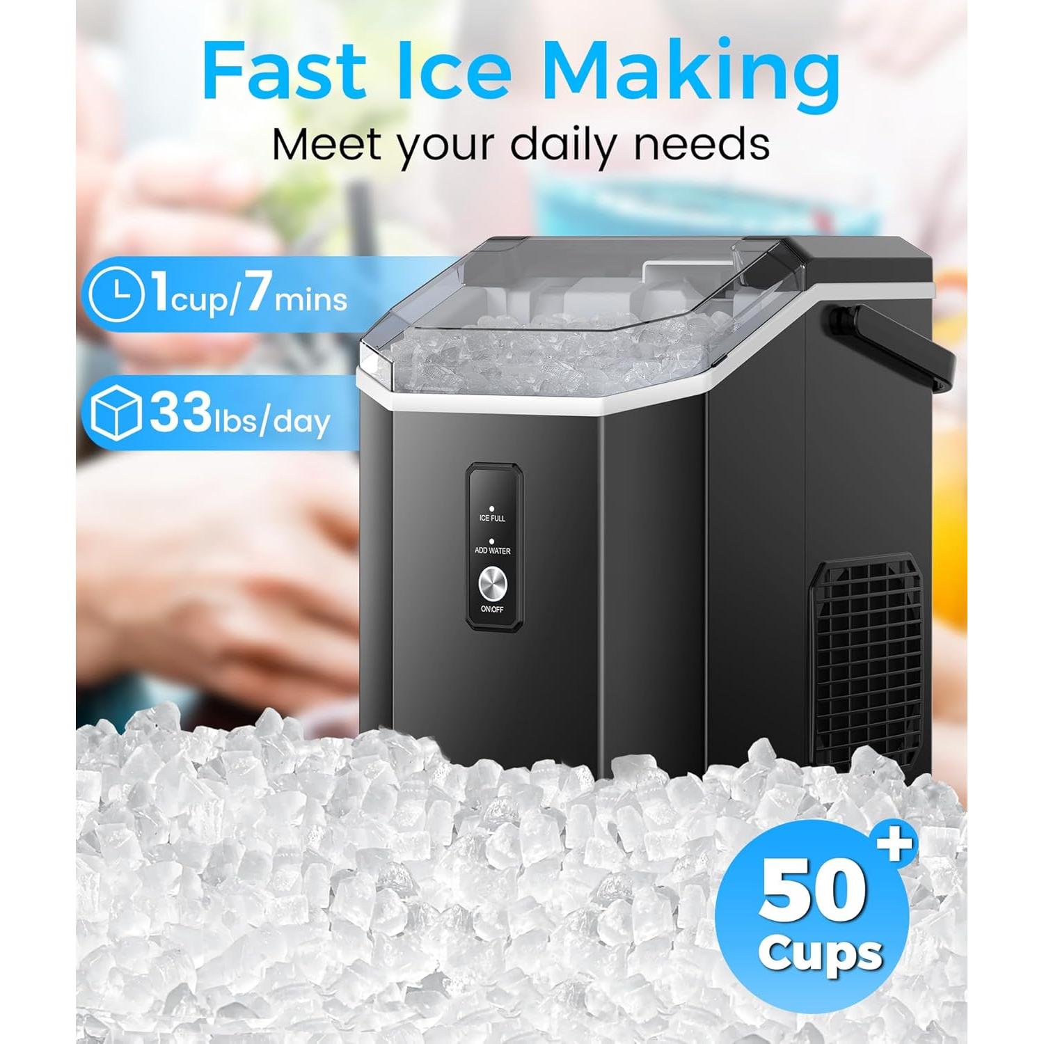 Máquina de Hielo Nugget Joy Pebble Z5815NA 10kg/día Portátil