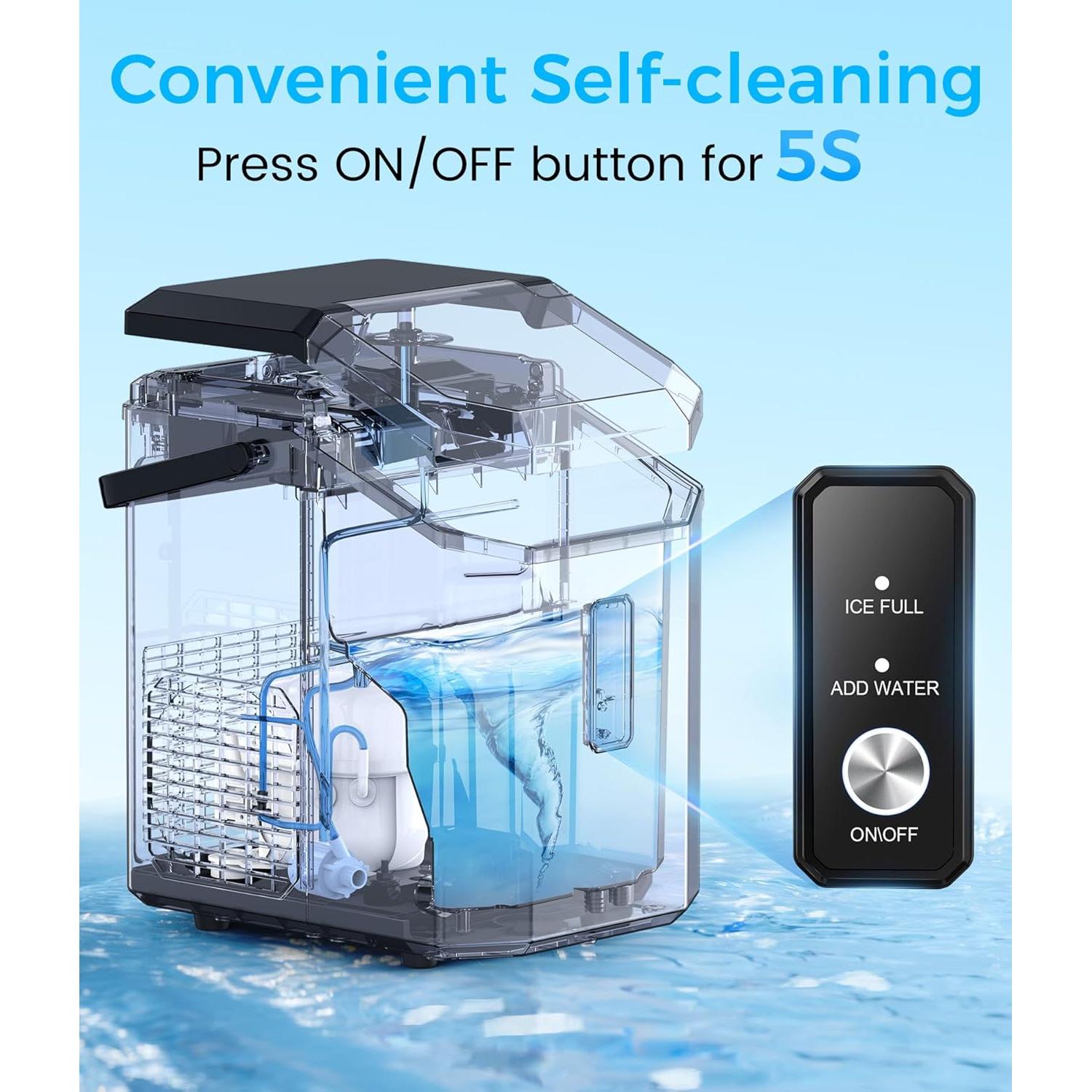 Máquina de Hielo Nugget Joy Pebble Z5815NA 10kg/día Portátil