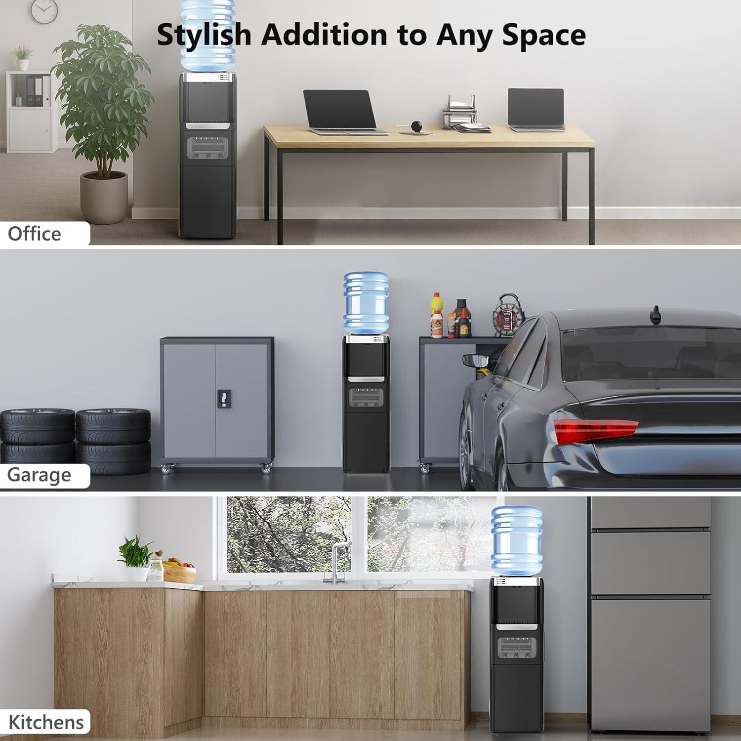 Dispensador de Agua Electactic HZB-15YLR 5 Galones con Hielo