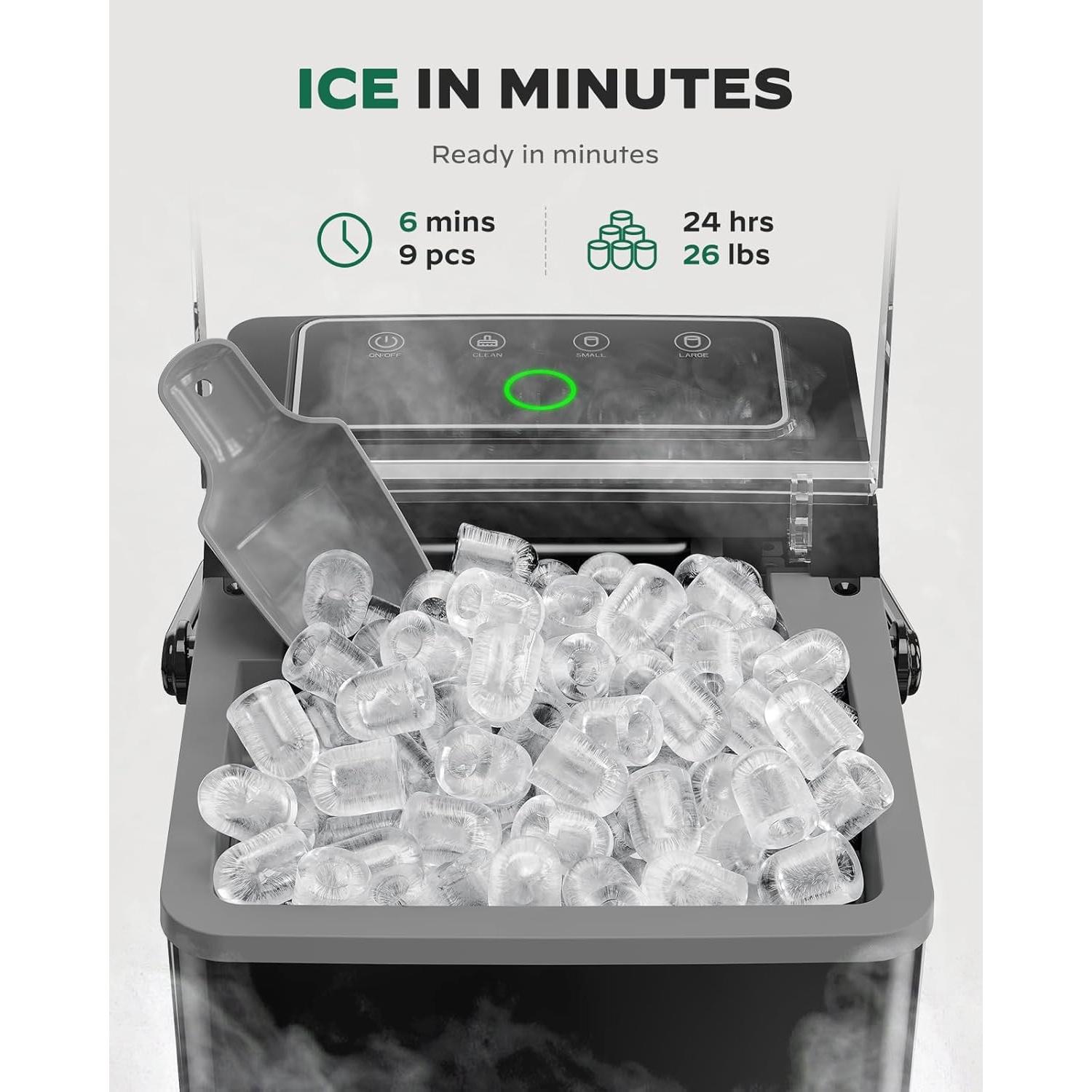 Fabricador de Hielo Totnz Boost 2.5L Autolimpiante Negro