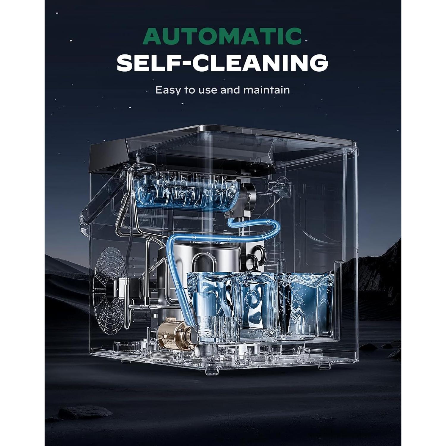 Fabricador de Hielo Totnz Boost 2.5L Autolimpiante Negro