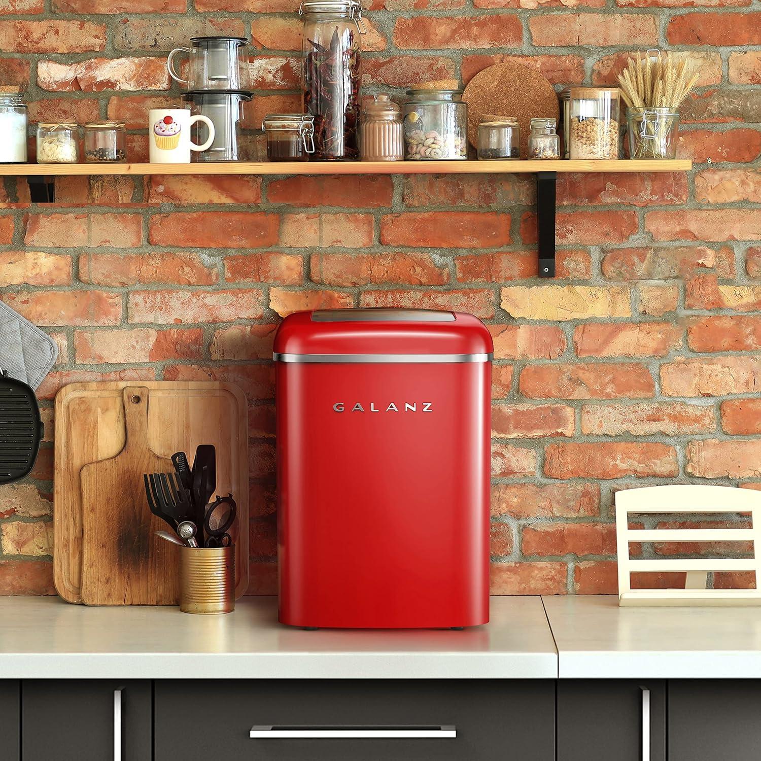 Máquina de Hielo Eléctrica Galanz 11.79 kg 2 Tamaños Rojo