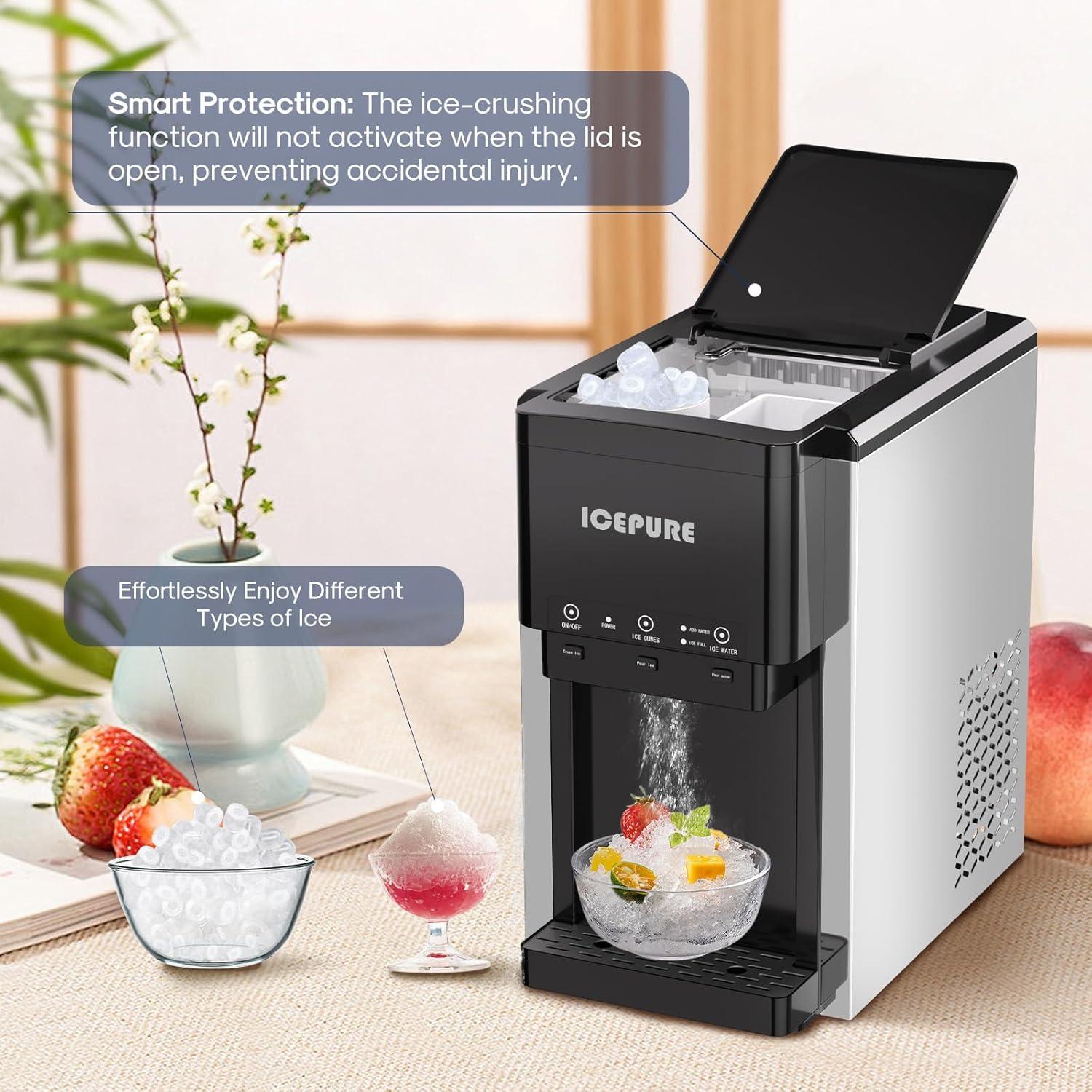 Enfriador de Agua 3 en 1 ICEPURE con Fabricador de Hielo 19 kg/día