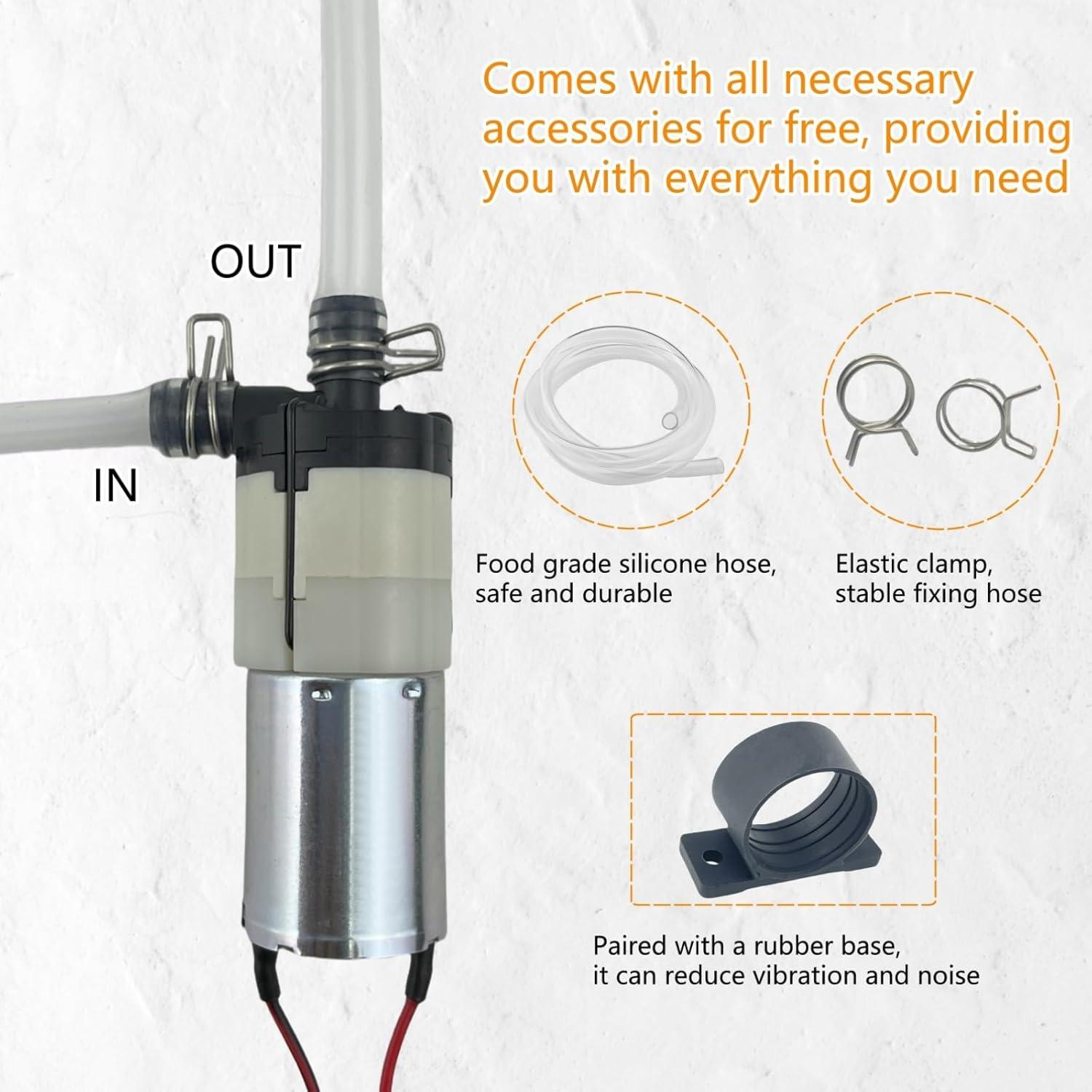 Bomba de Agua HUILING DC 12V 0.8LPM para Fabricador de Hielo