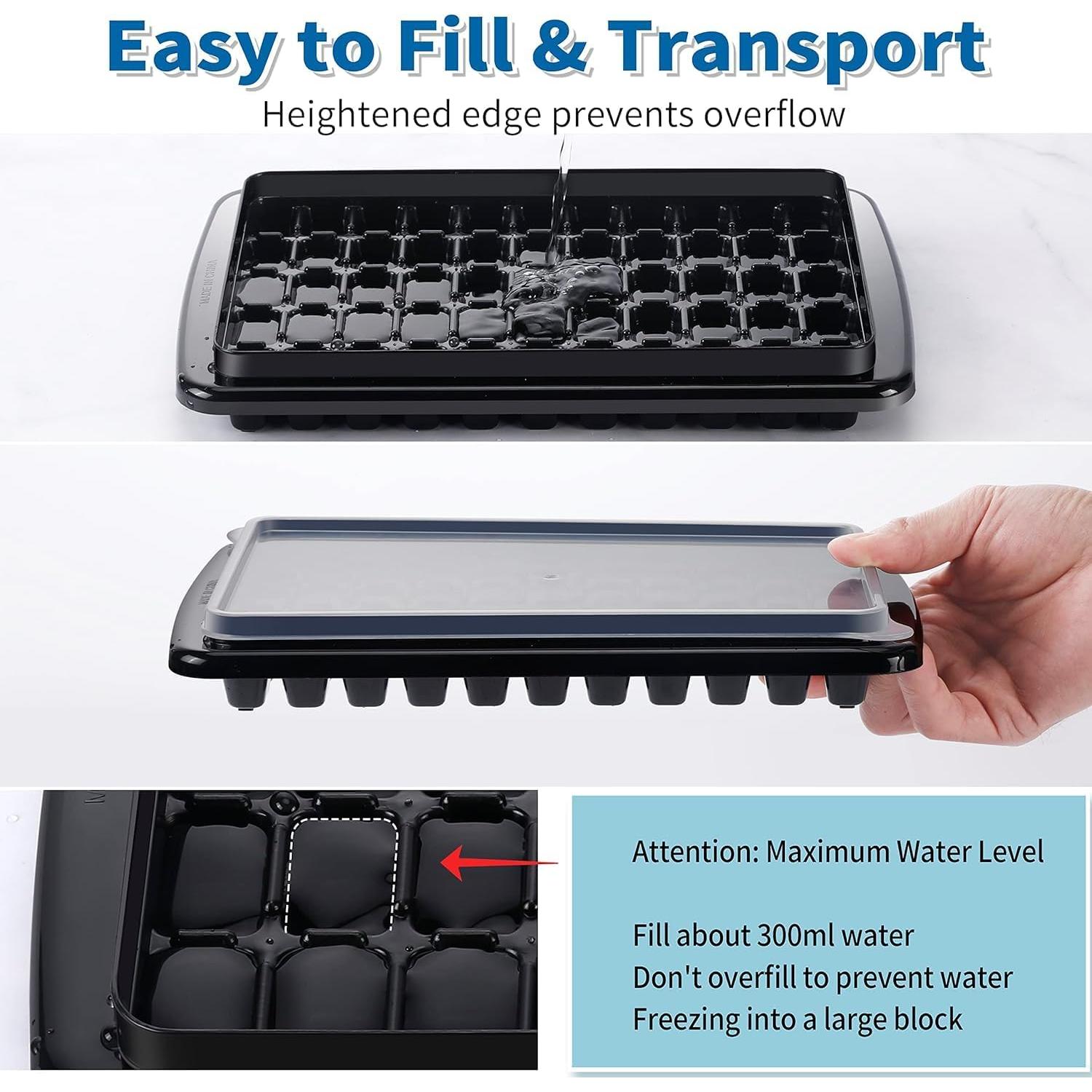 Bandeja de Hielo ARTLEO con Tapa y Contenedor 55 Cubos