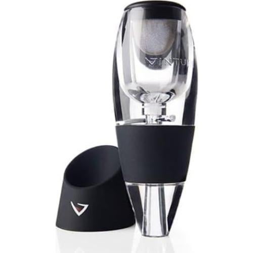 Aereador de Vino Tinto Vinturi Negro con Base y Tecnología Patentada