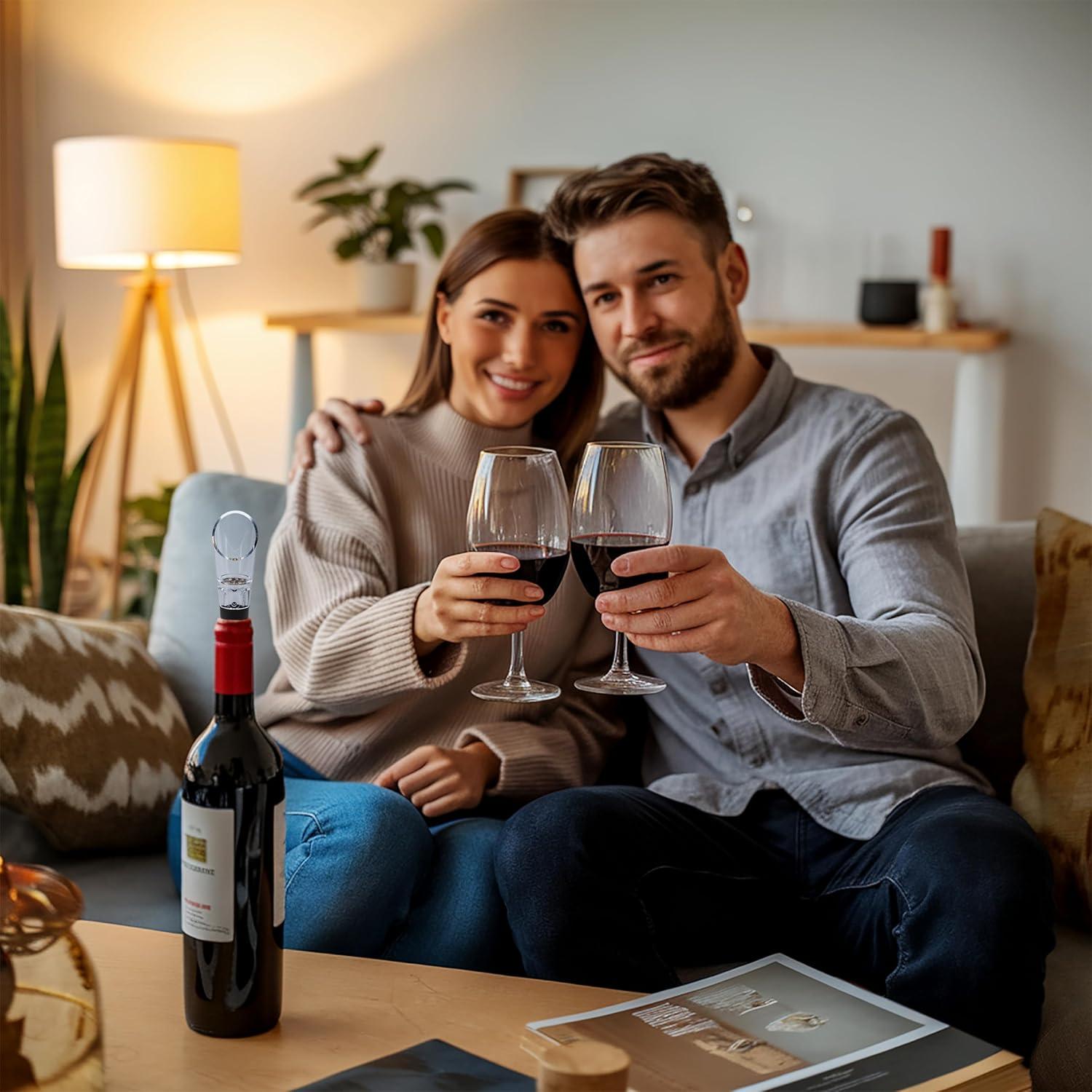 Juego de 2 Aeradores de Vino Aertyzeen - Sin Goteo, 36g