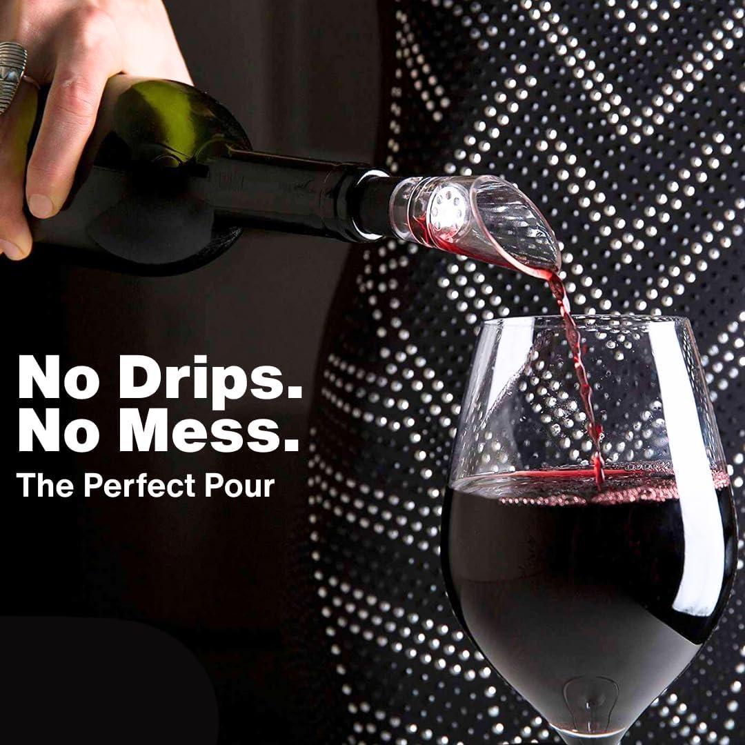Aerador y Vertedor de Vino TenTen Labs - Paquete de 2 - Negro