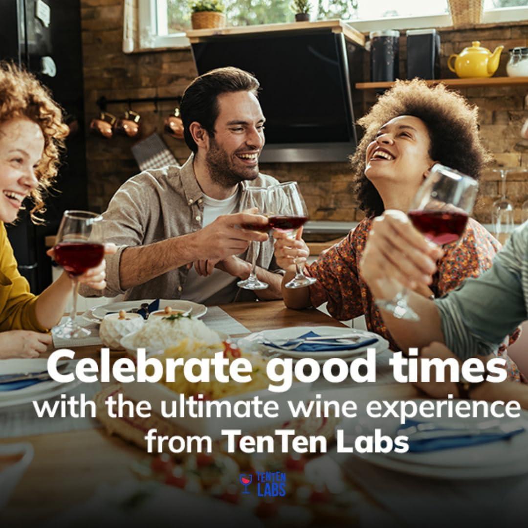 Aerador y Vertedor de Vino TenTen Labs - Paquete de 2 - Negro