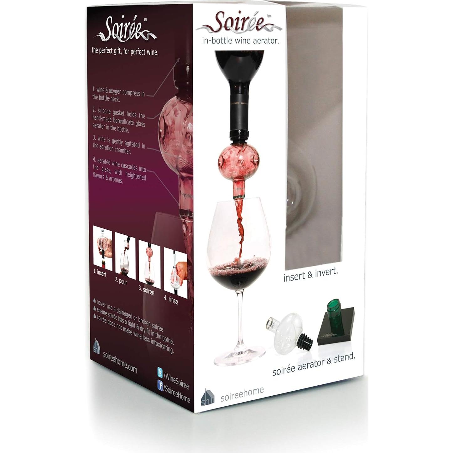 Aerador de Vino Soireehome de Vidrio Borosilicato 2023