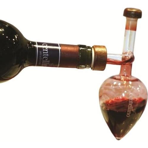 Decantador de Vino Centellino Italiano 125ml Vidrio Rojo