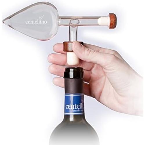 Decantador de Vino Centellino Italiano 125ml Vidrio Rojo