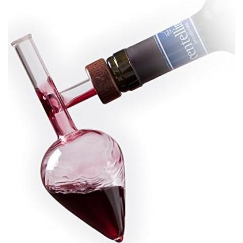 Decantador de Vino Centellino Italiano 125ml Vidrio Rojo