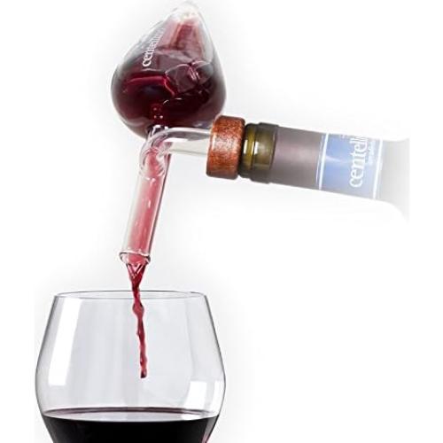 Decantador de Vino Centellino Italiano 125ml Vidrio Rojo