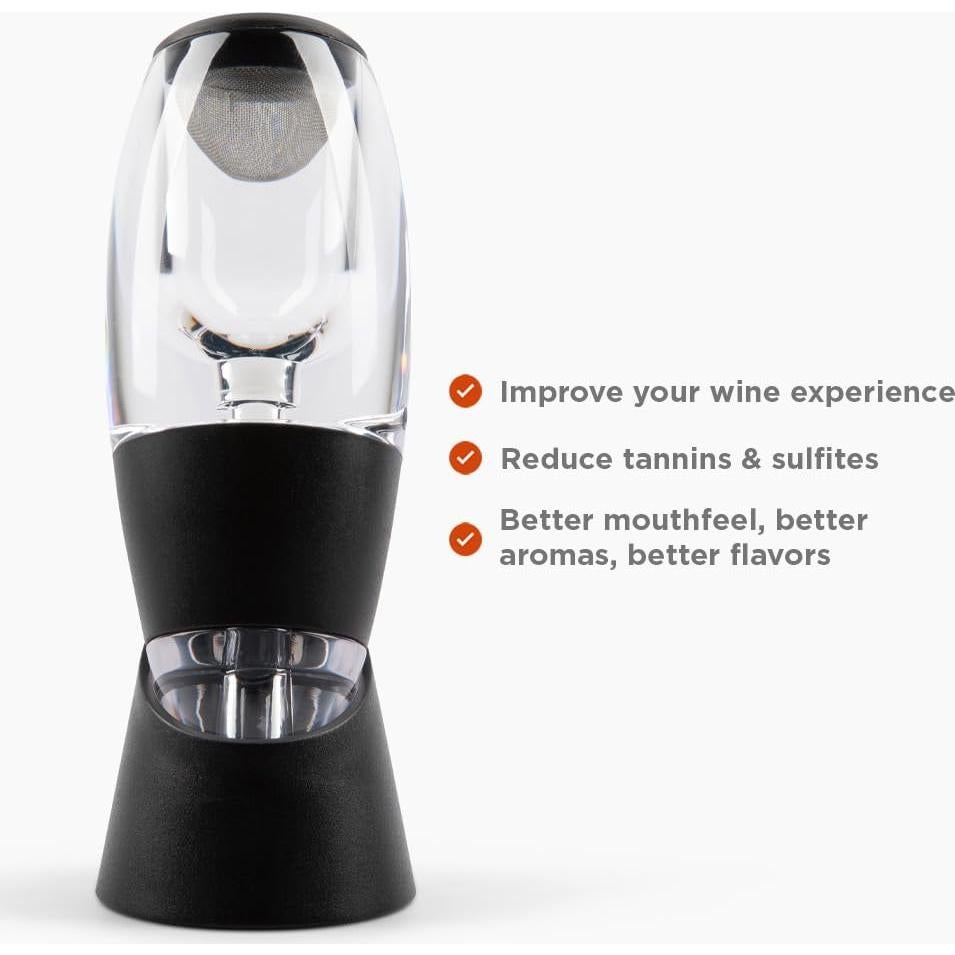 Aireador de Vino Firstleaf con Filtro y Vertedor Sin Goteo