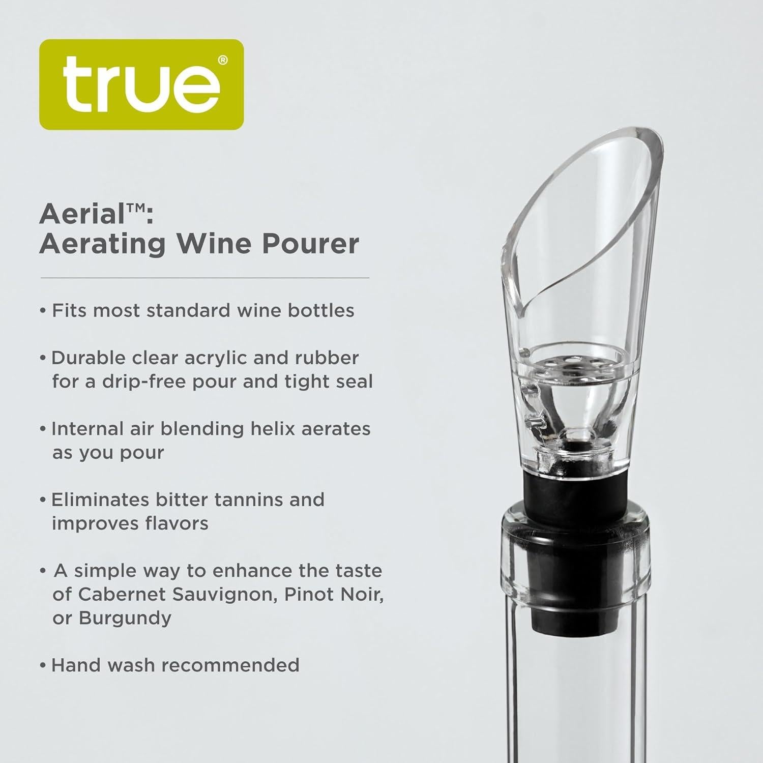 Verterdor Aerador de Vino True Aéreo 22.95g Transparente