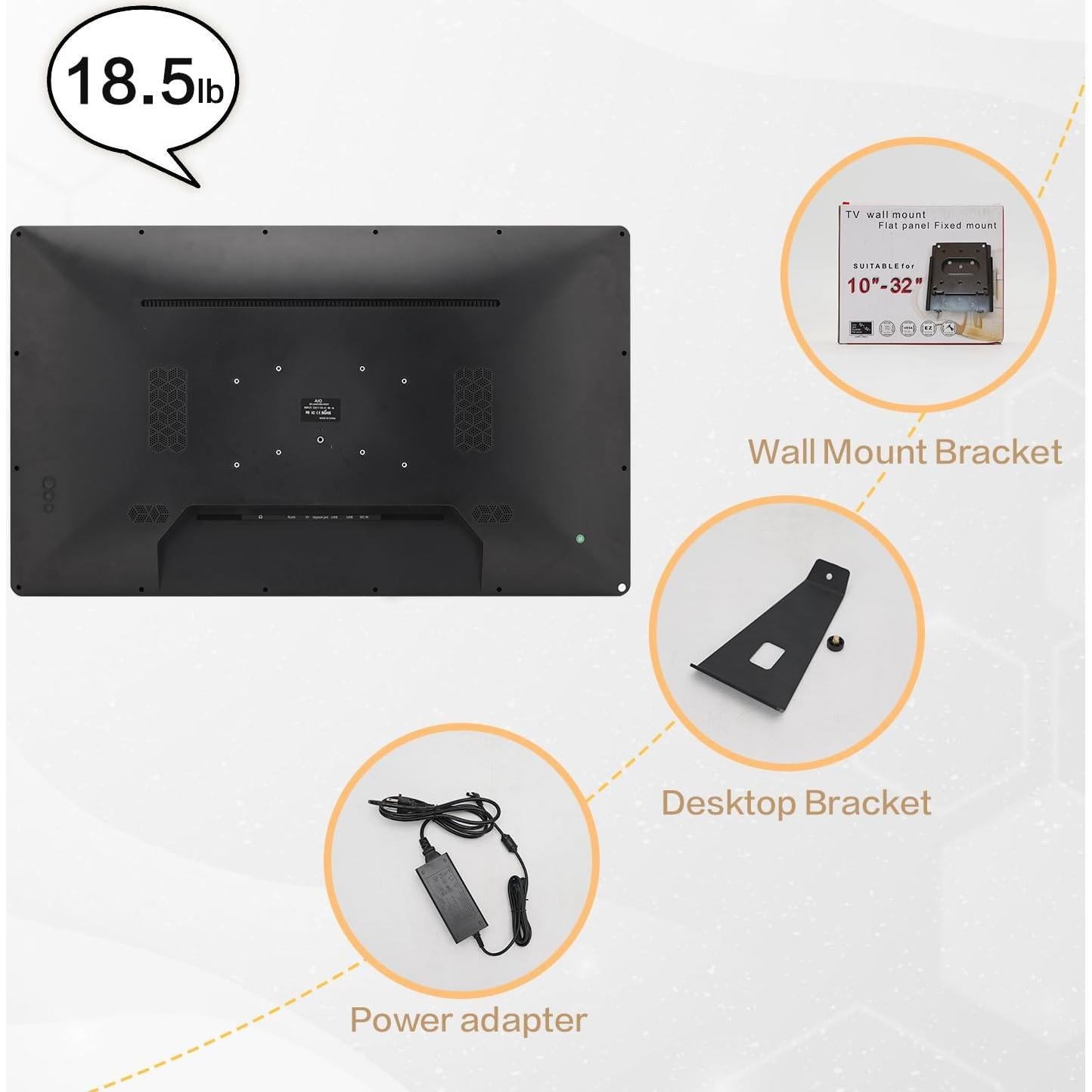 Calendario Digital WOGO 32" Táctil con Soporte y Altavoces