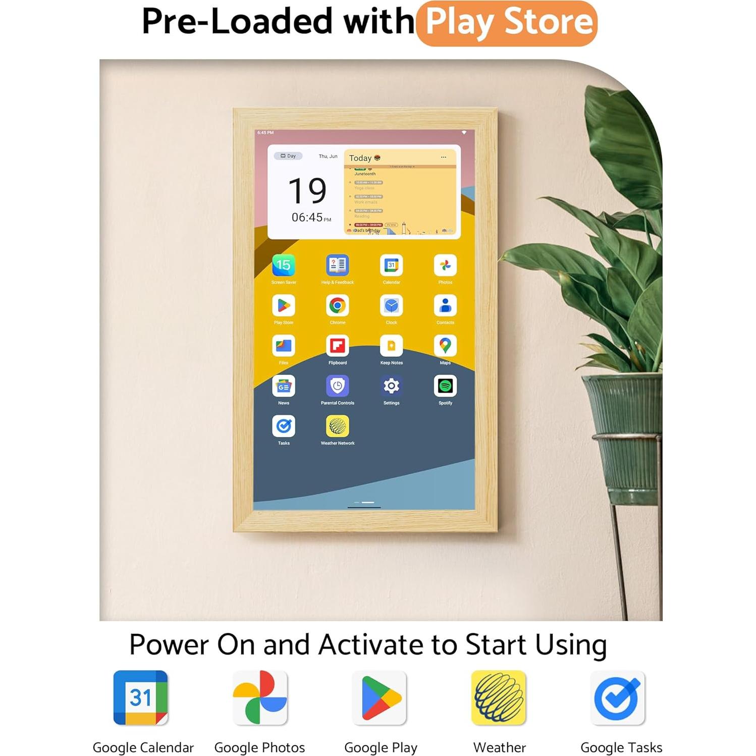 Calendario Digital de Pared Homlab 21.5" HD Inteligente