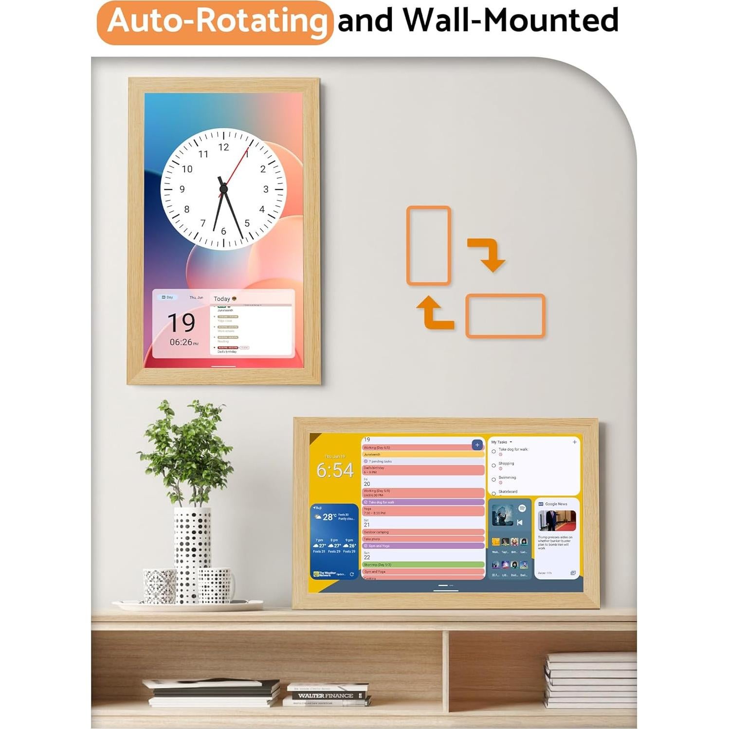 Calendario Digital de Pared Homlab 21.5" HD Inteligente