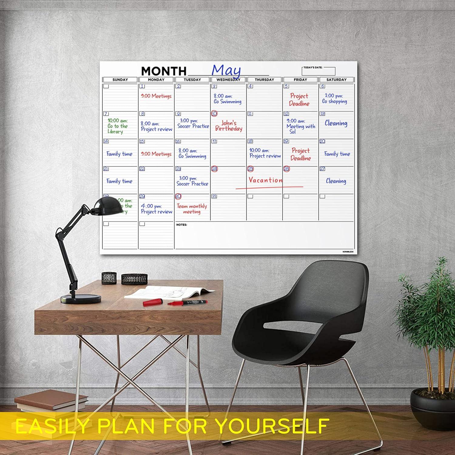 Calendario de Pared Grande 121.9x91.4cm Scribbledo 2024