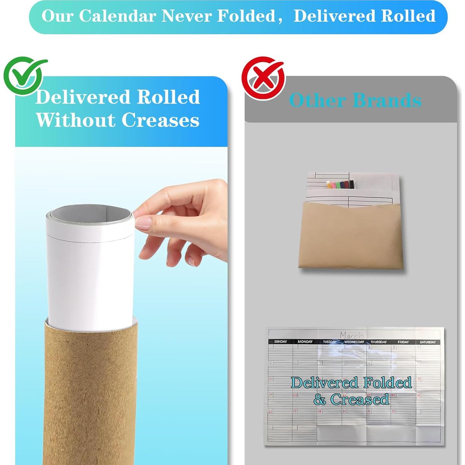 Calendario Borrable Jumbo Gannyfer 96.5x147.3 cm Sin Arrugas