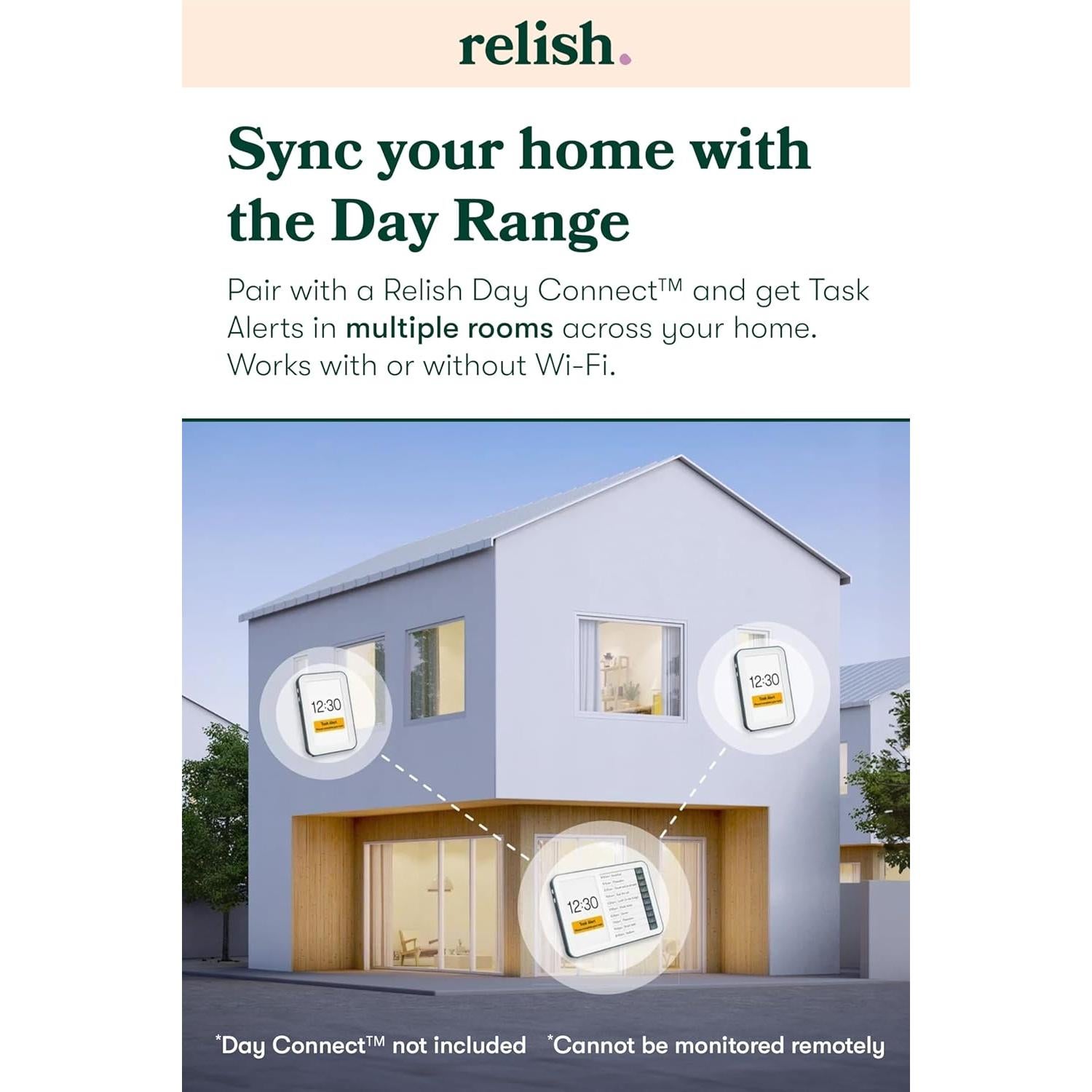 Reloj Digital Relish Day Hub para Personas Mayores - Pantalla Grande