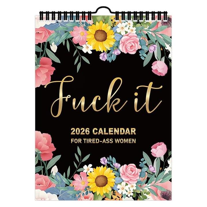 Here We Fucking Go Again 2026 Calender, Funny Calendar 2026, Calendar Planner, Match Your Witty Personality, Novelty Planning Wall Calendar Note Pads for Home Office (A-1pc)