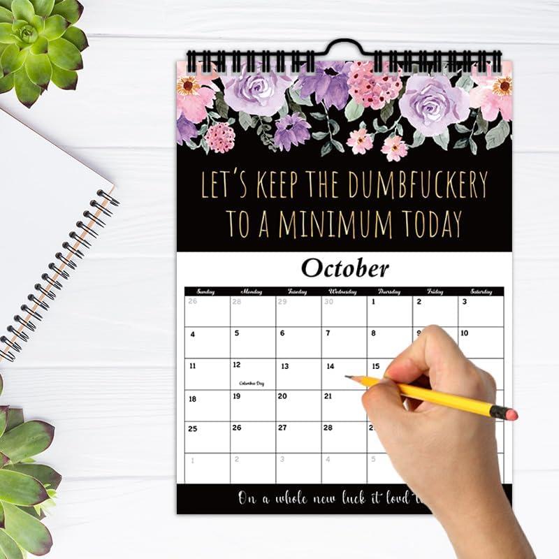 Here We Fucking Go Again 2026 Calender, Funny Calendar 2026, Calendar Planner, Match Your Witty Personality, Novelty Planning Wall Calendar Note Pads for Home Office (A-1pc)