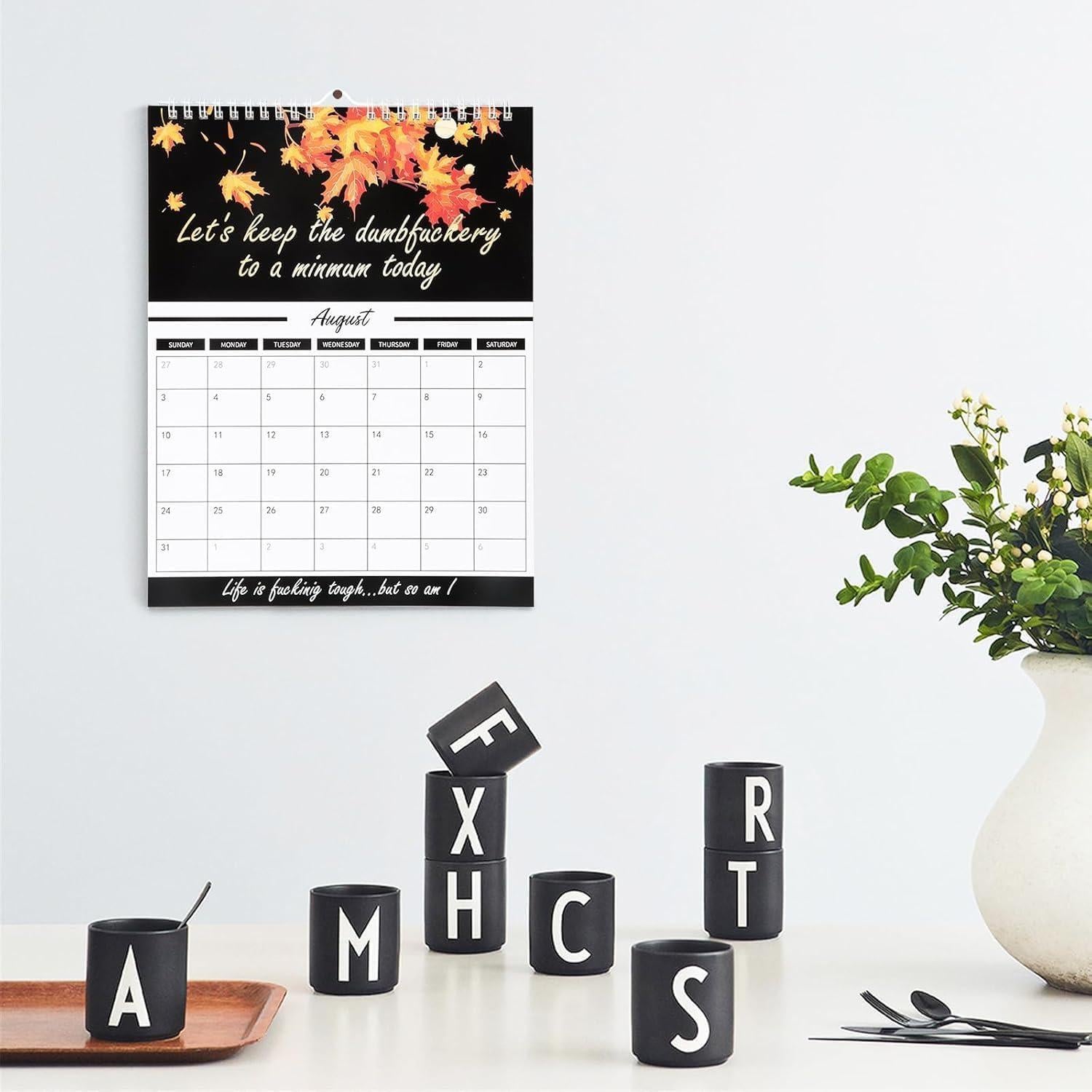 Here We Fucking Go Again 2026 Calender, Funny Calendar 2026, Calendar Planner, Match Your Witty Personality, Novelty Planning Wall Calendar Note Pads for Home Office (A-1pc)