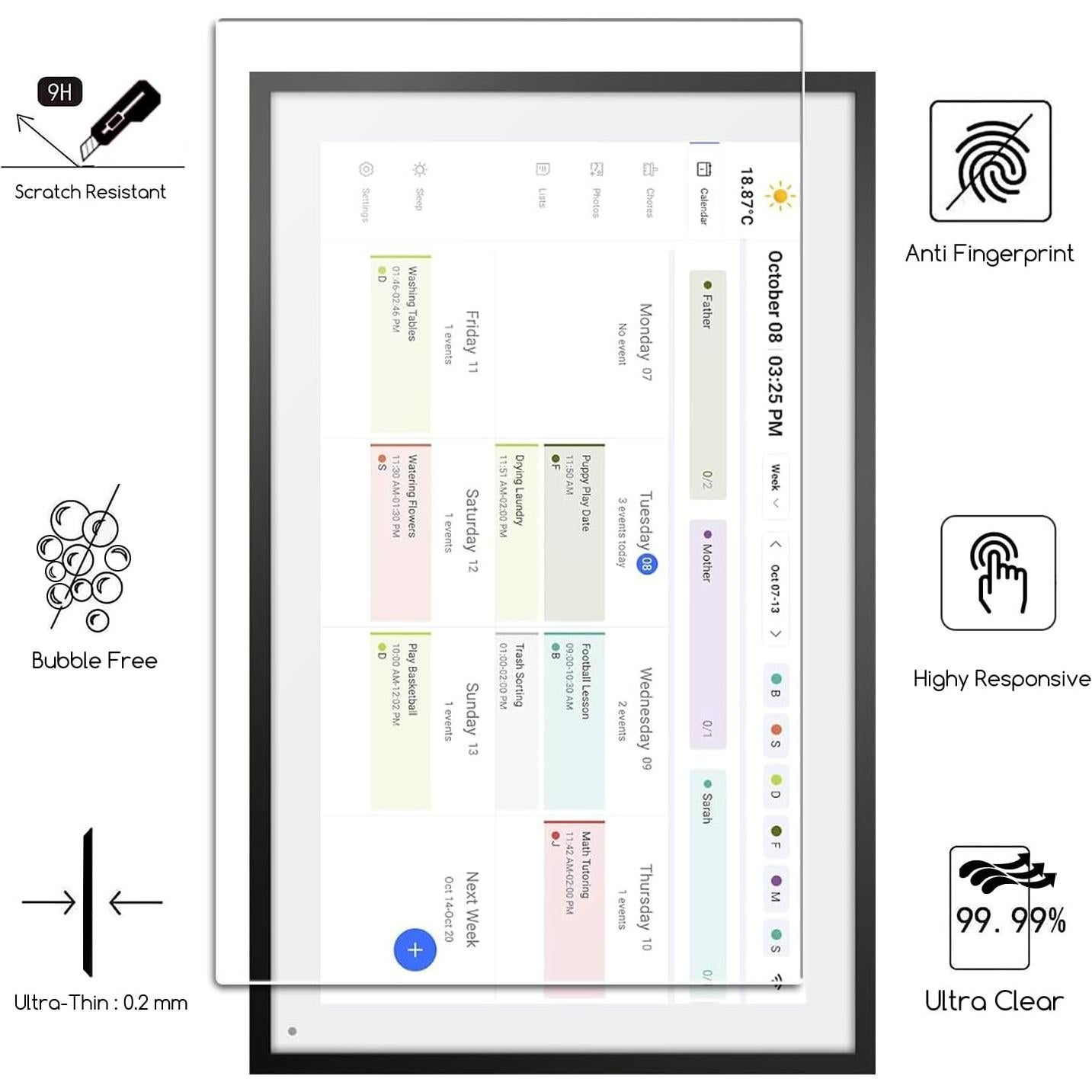 Protector de Pantalla Vidrio Templado KEANBOLL 15.6" HD 9H