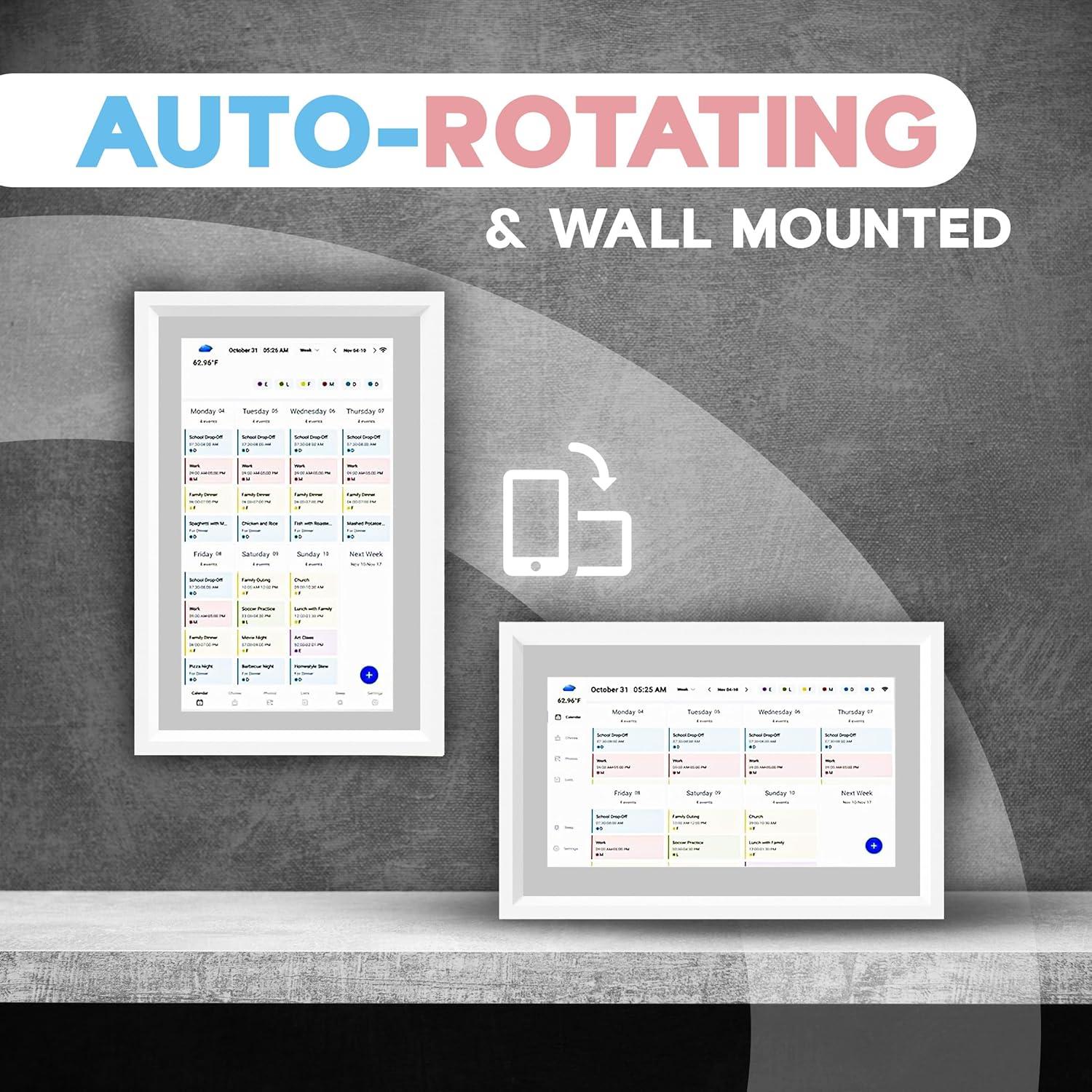 Calendario Digital 15.6" AYUDA DIARIA con Wi-Fi y Pantalla Táctil HD