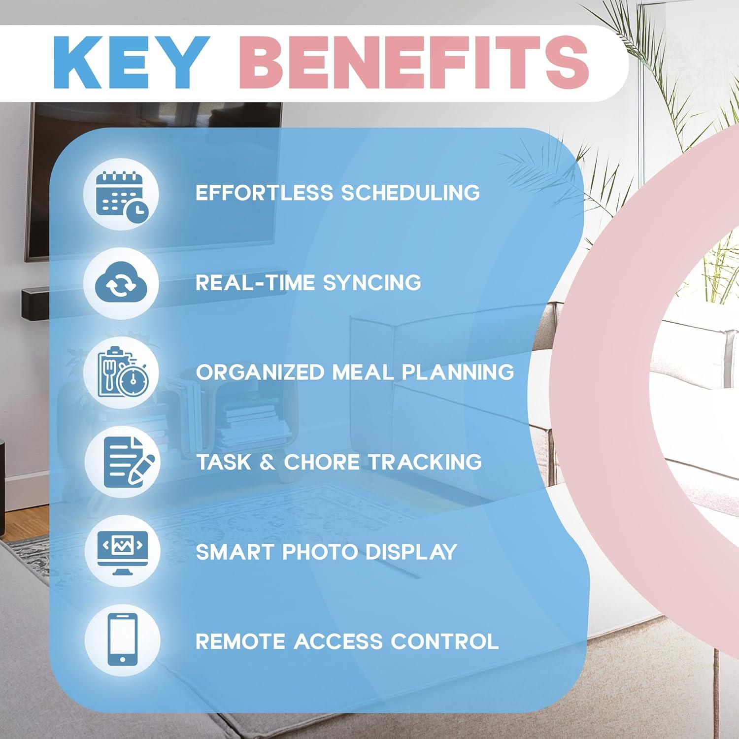 Calendario Digital 15.6" AYUDA DIARIA con Wi-Fi y Pantalla Táctil HD