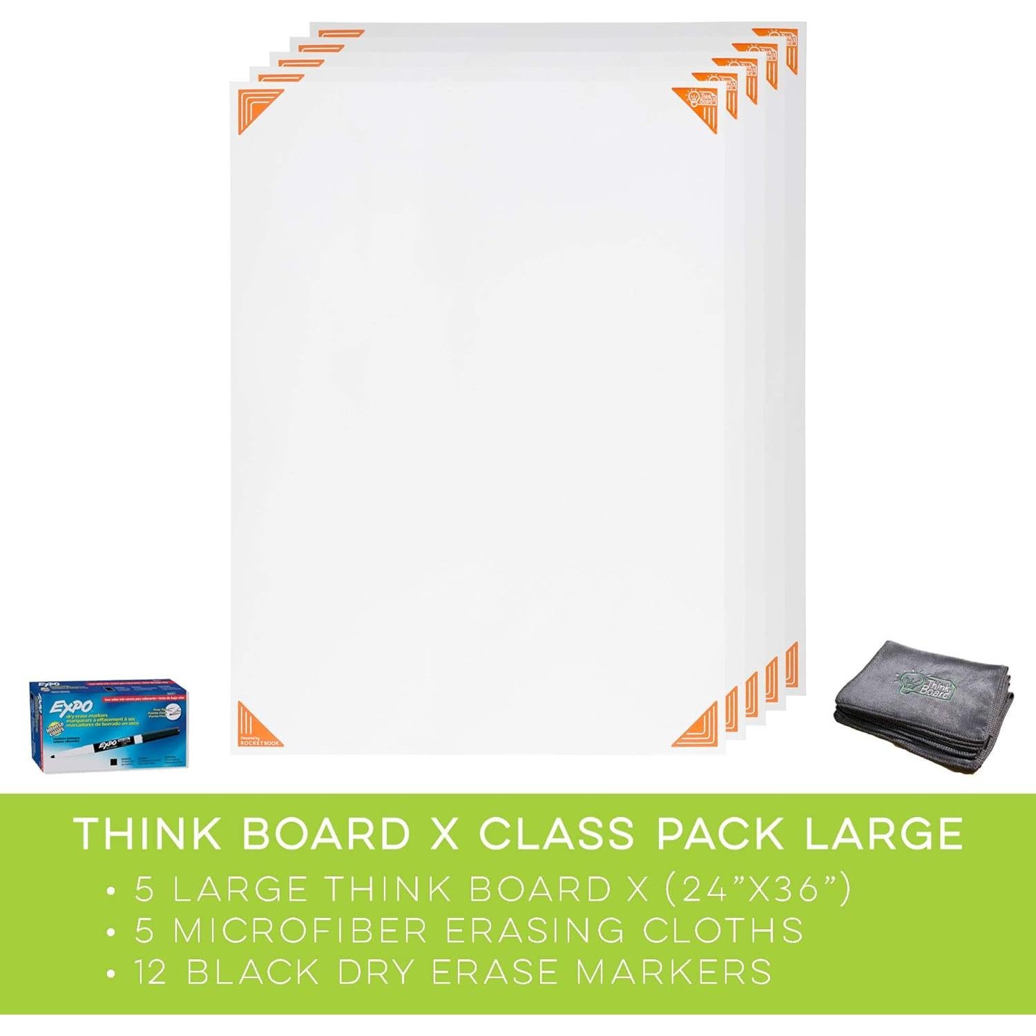 Think Board X Pizarra Blanca Inteligente Adhesiva - Paquete Grande