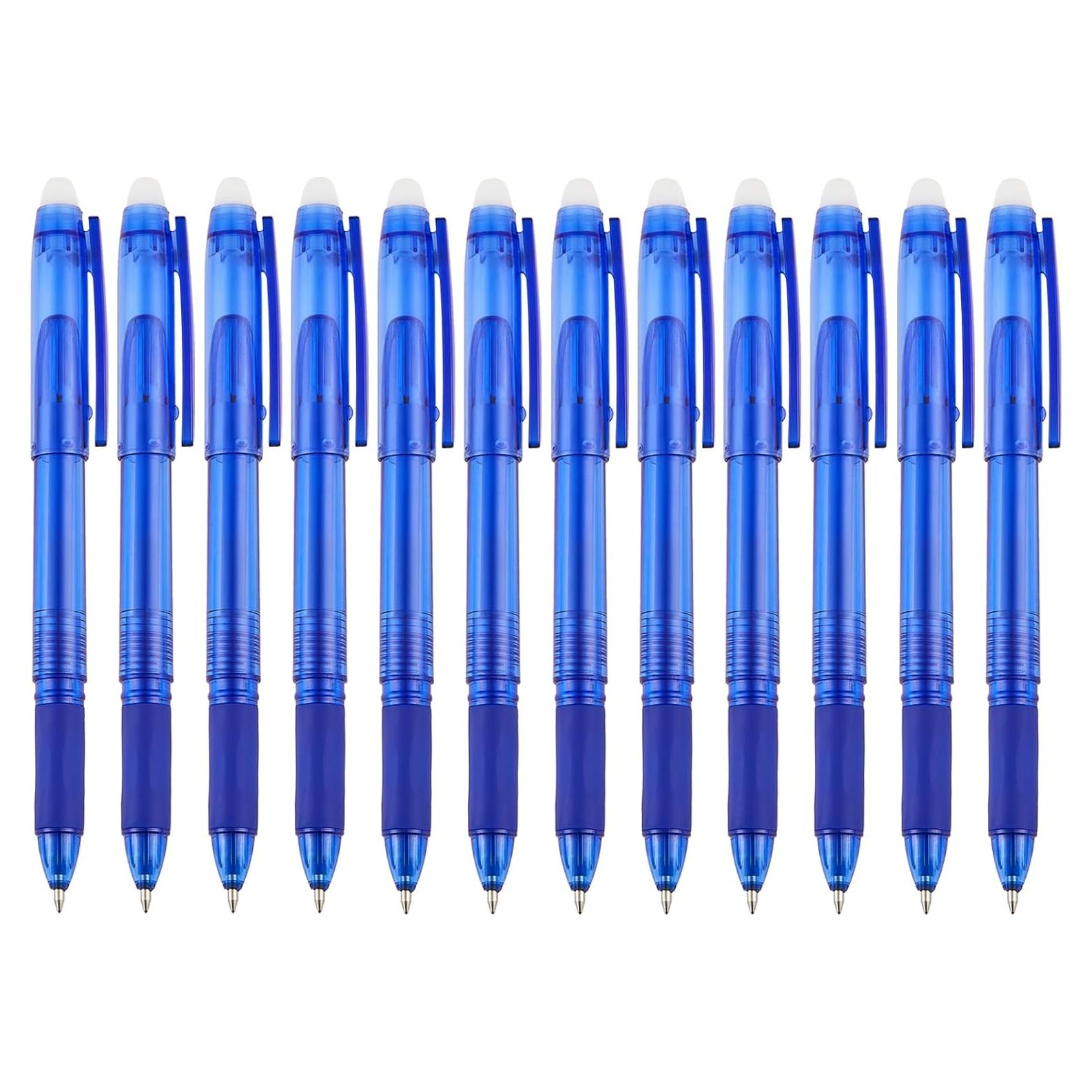 Bolígrafos de Gel Borrables Volcanics Azul 0.7mm - Paquete de 12