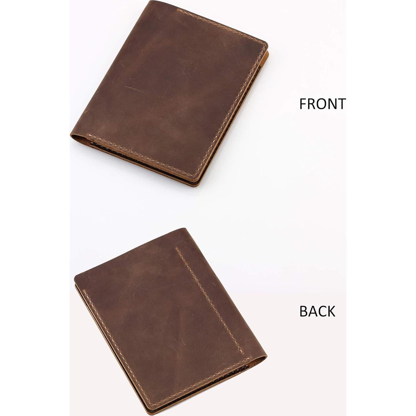 Cubierta de cuero Fasjosma para cuadernos 4x6 - Marrón