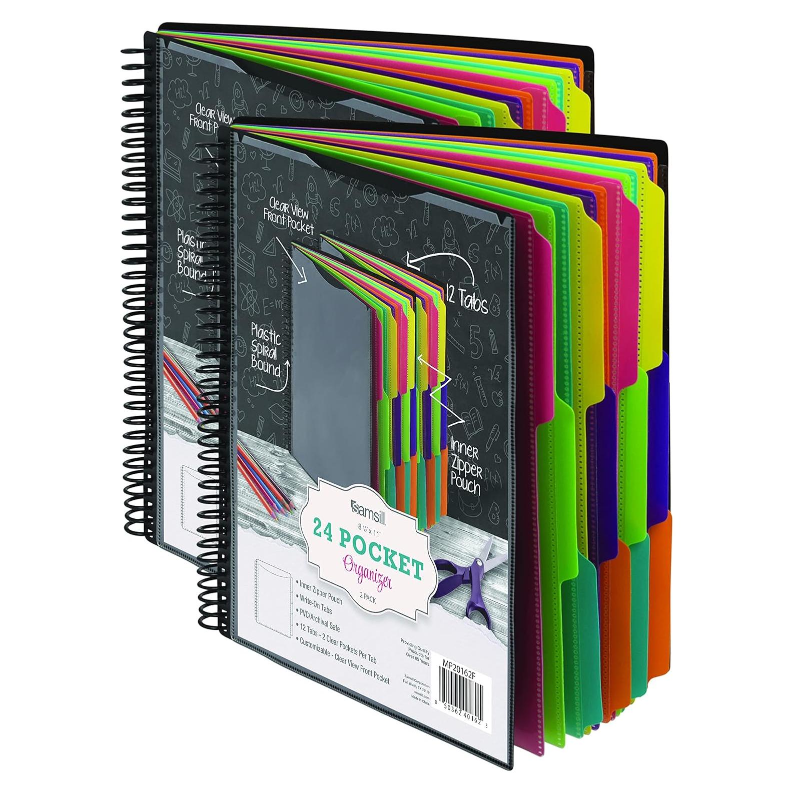 Samsill Organizador de Proyectos 2 Paquetes 24 Bolsillos