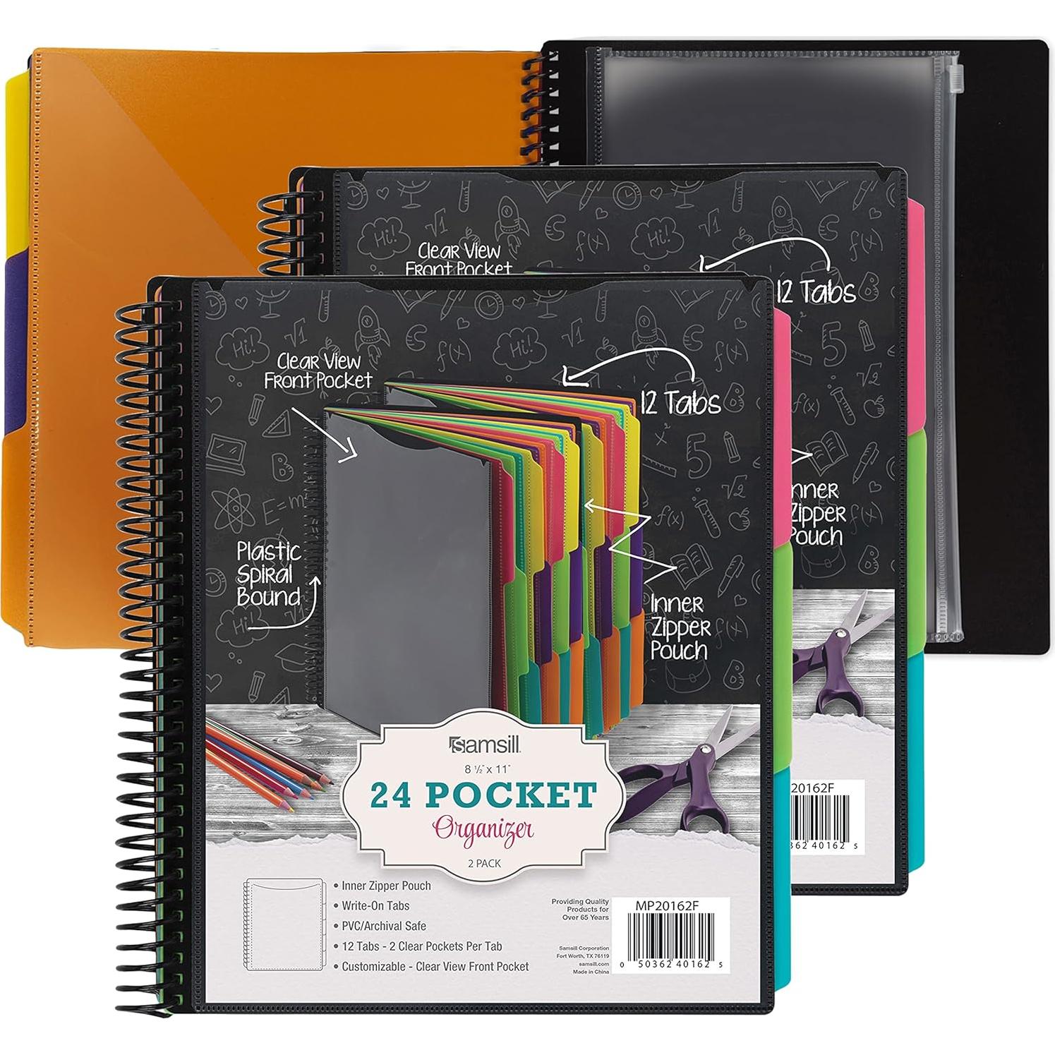 Samsill Organizador de Proyectos 2 Paquetes 24 Bolsillos