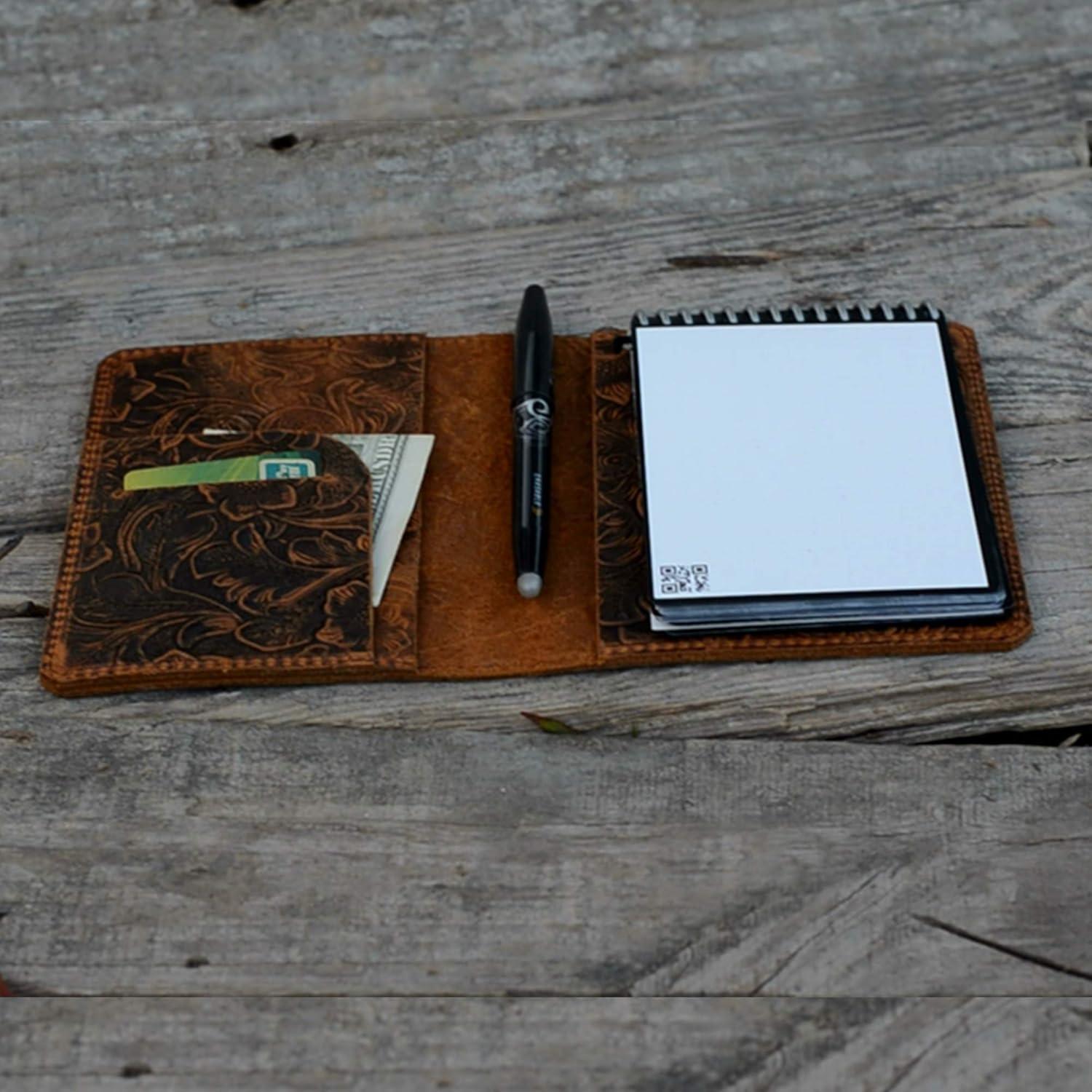 Cubierta de Cuero JJNUSA para Rocketbook Mini 18g Flor